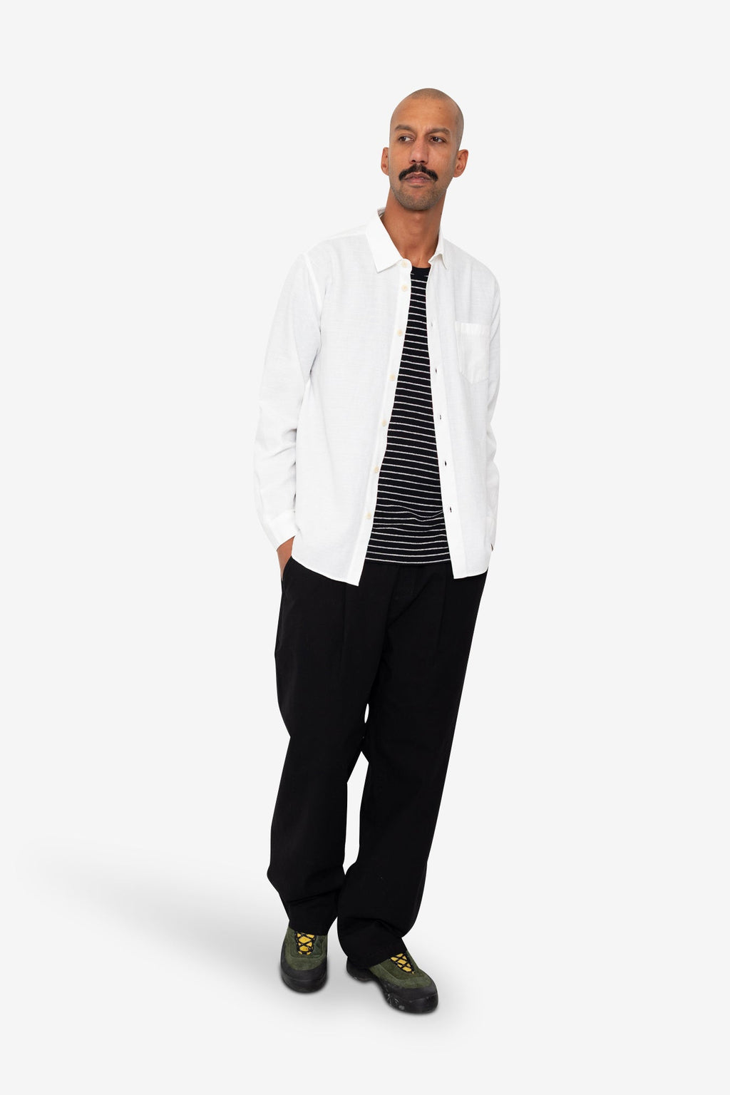 Relaxed Fit Shirt - White Slub