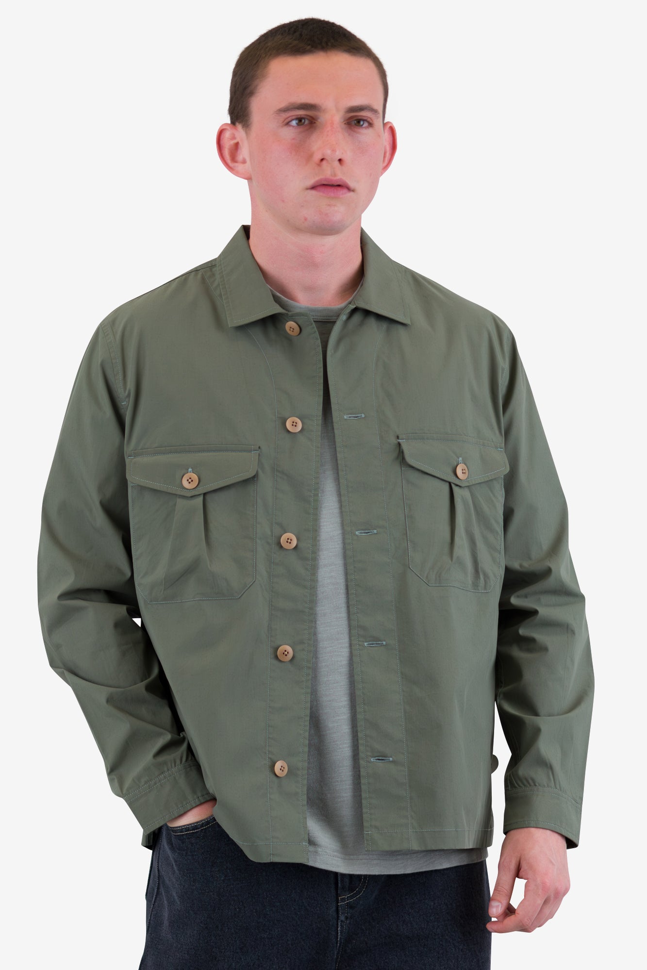 Revere Overshirt - Dark Sage