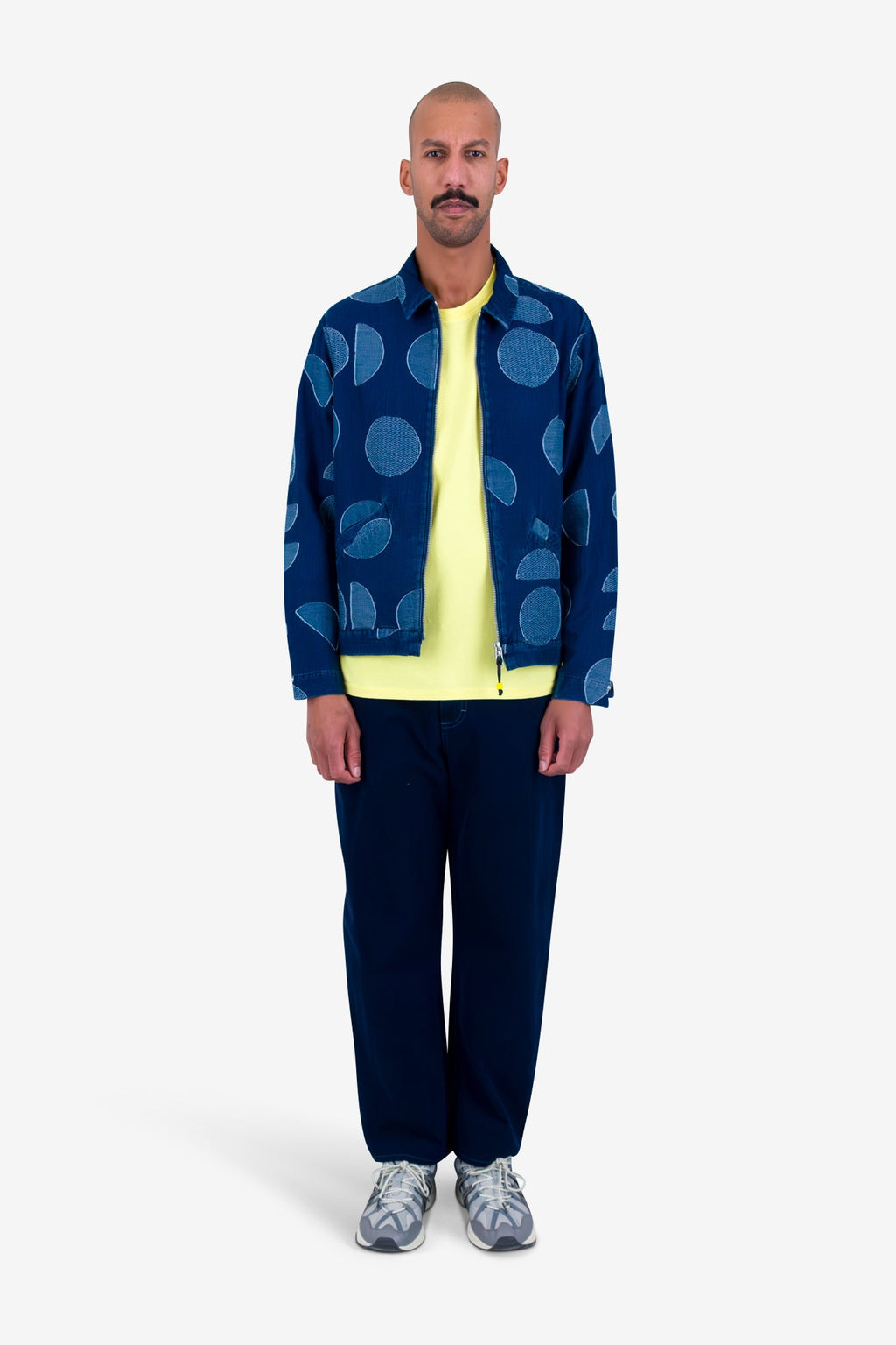 Signal Blouson - Indigo Circle Jacquard