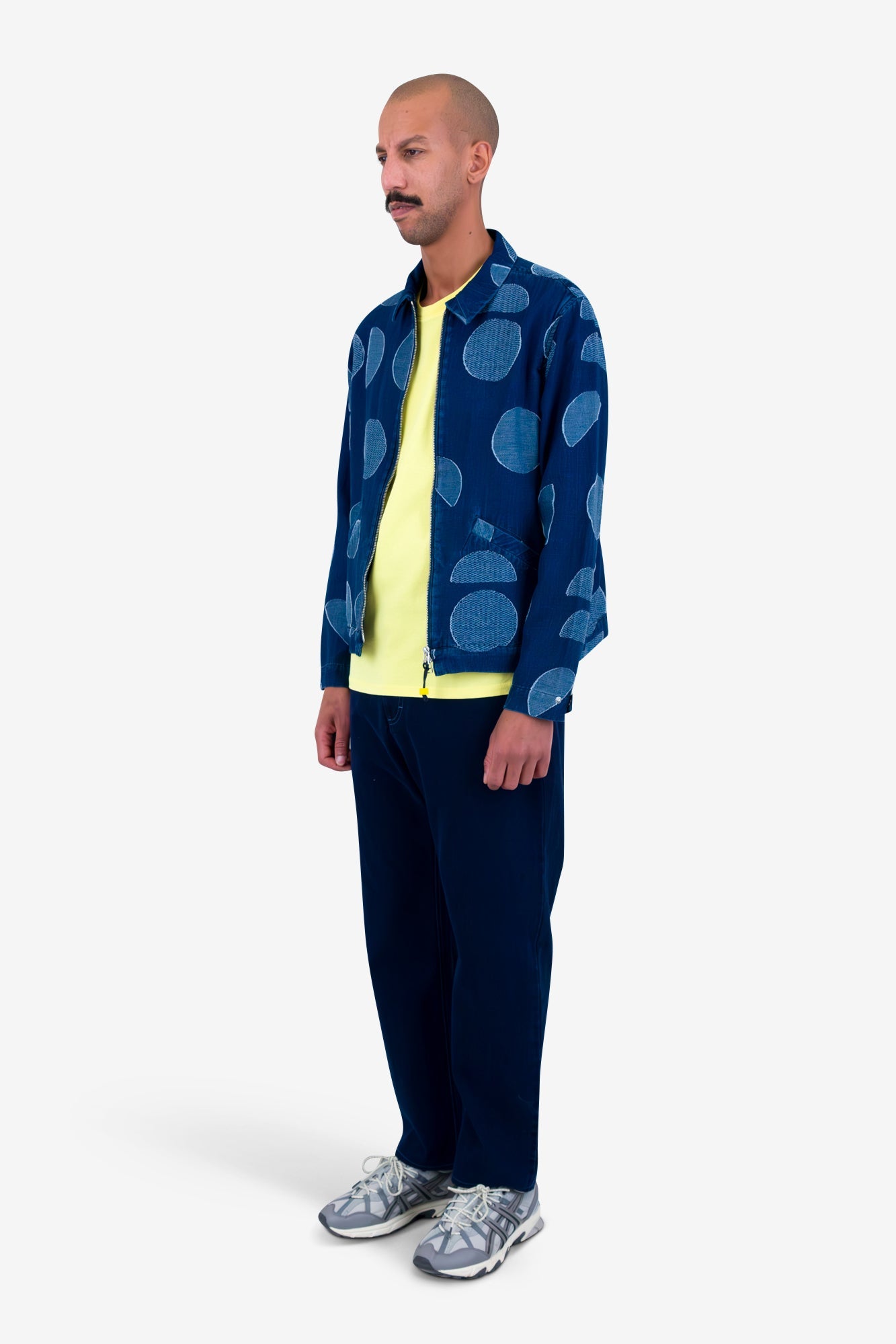 Signal Blouson - Indigo Circle Jacquard