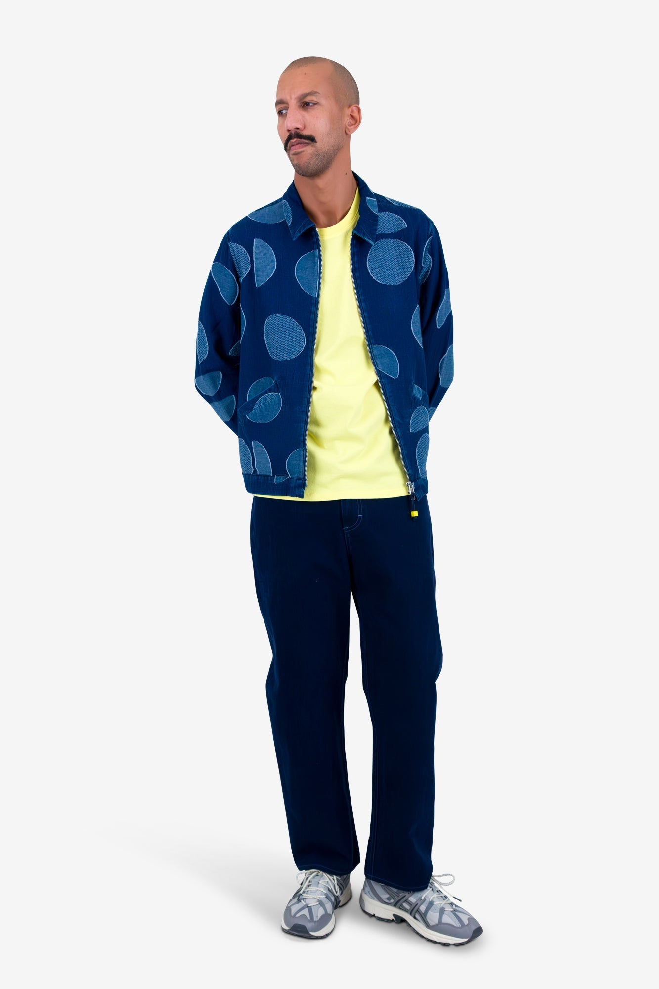 Signal Blouson - Indigo Circle Jacquard