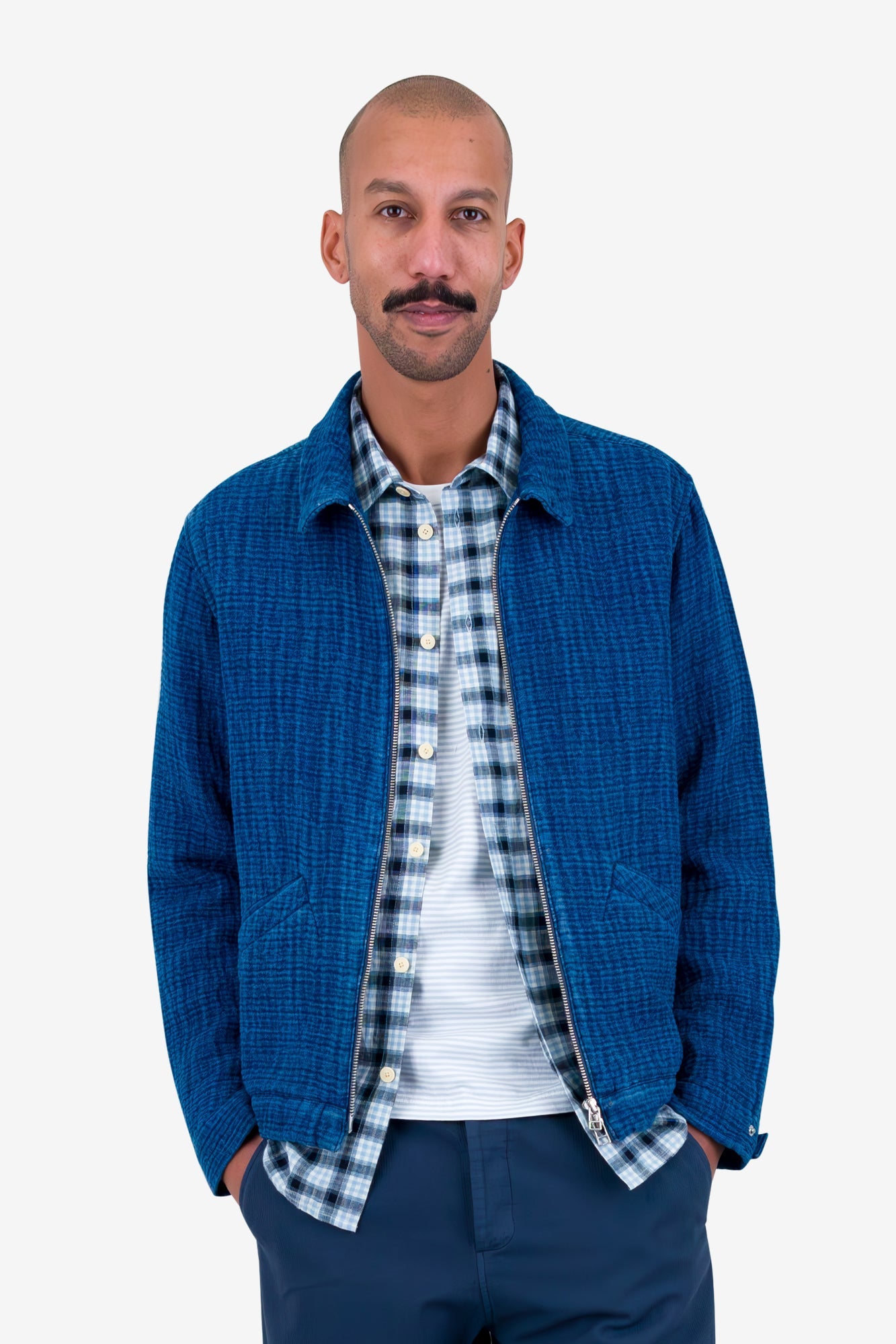 Signal Blouson - Indigo Waffle