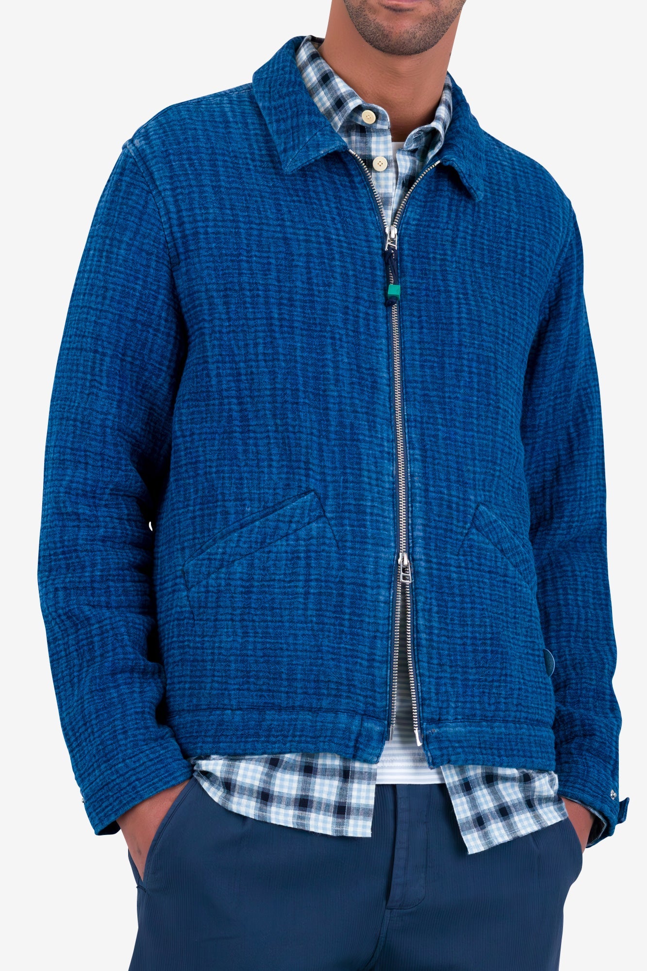 Signal Blouson - Indigo Waffle