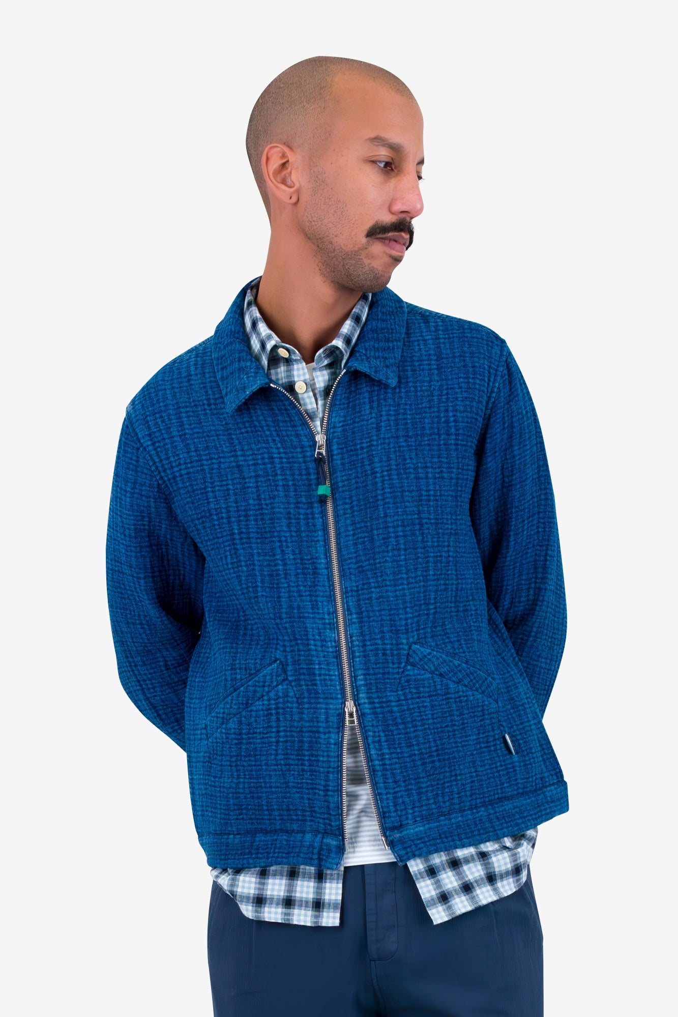 Signal Blouson - Indigo Waffle
