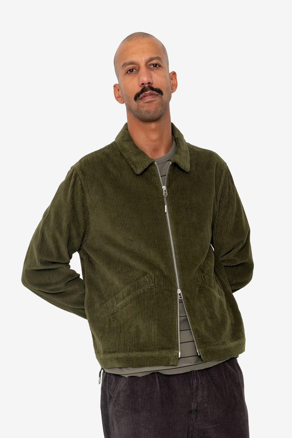 Signal Blouson - Olive Chunky Cord