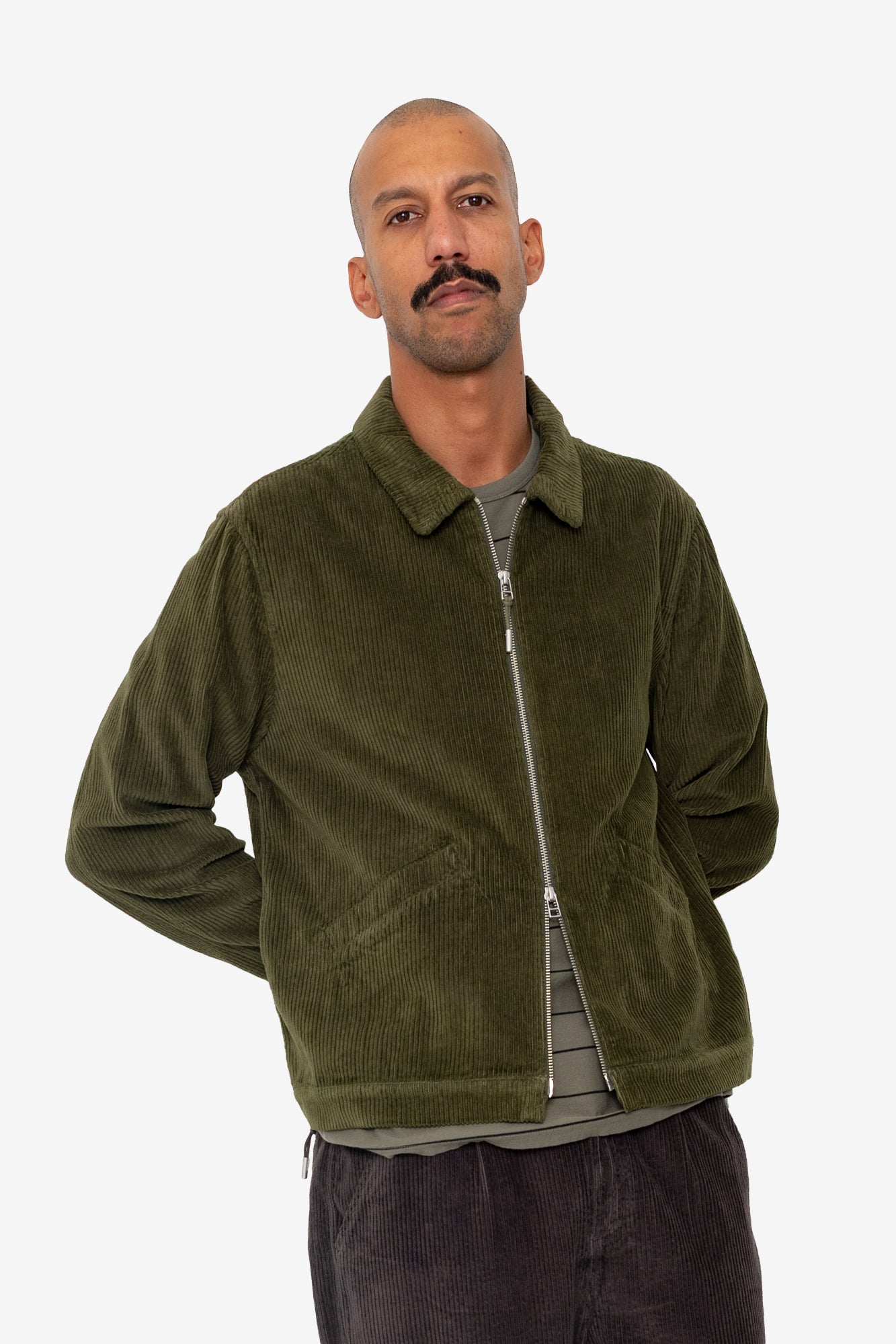 Signal Blouson - Olive Chunky Cord