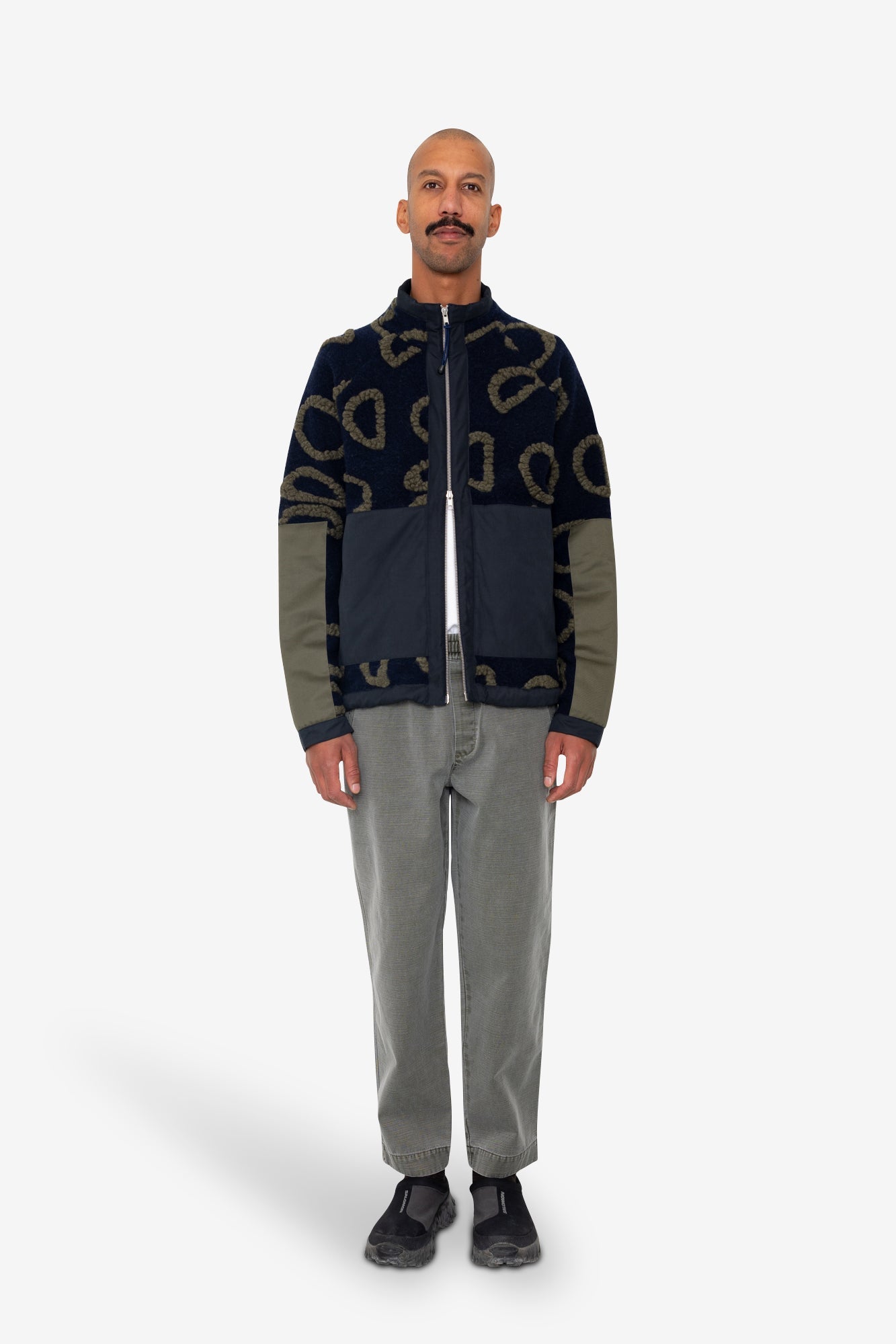 Signal Fleece - Navy Circle Jacquard