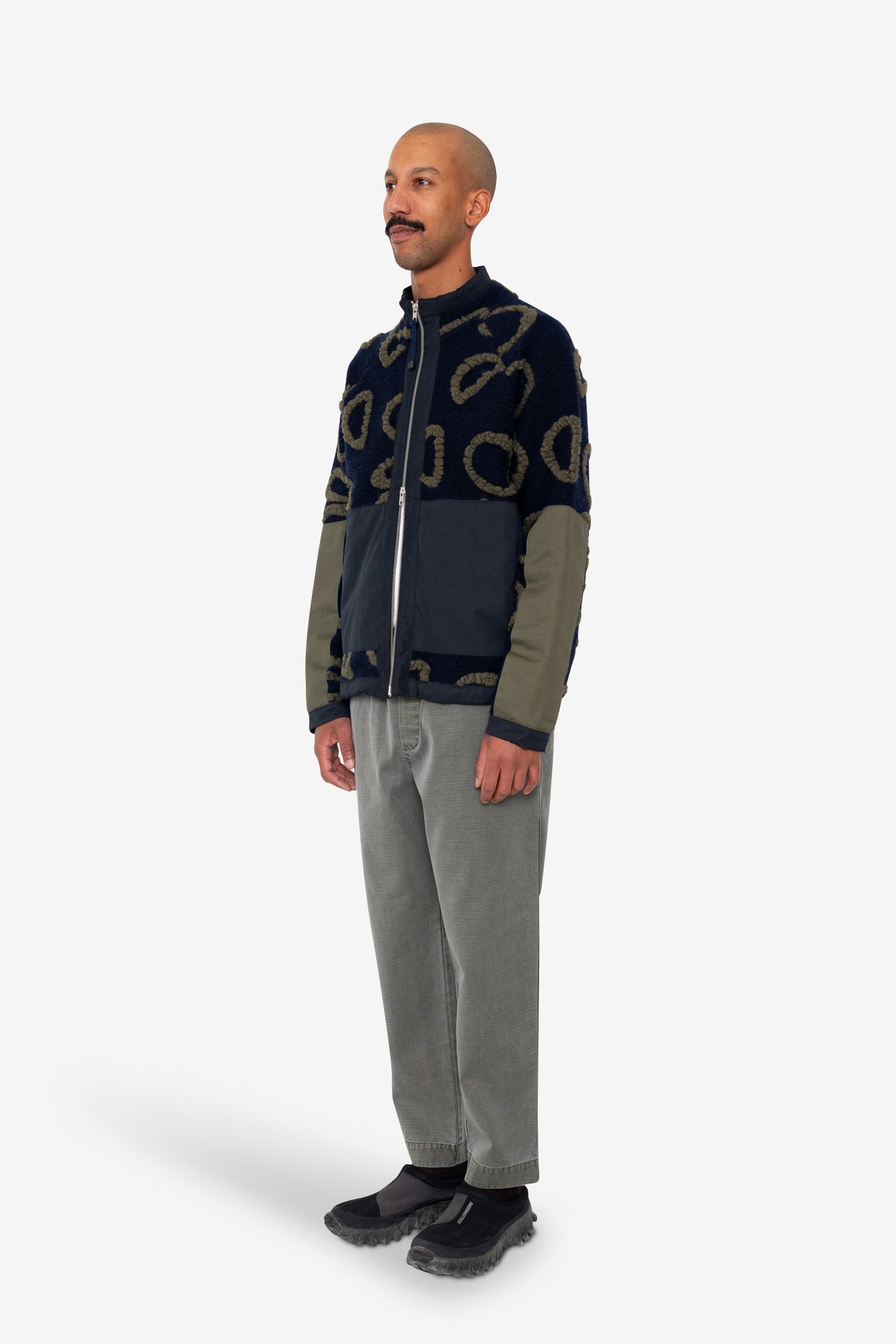 Signal Fleece - Navy Circle Jacquard