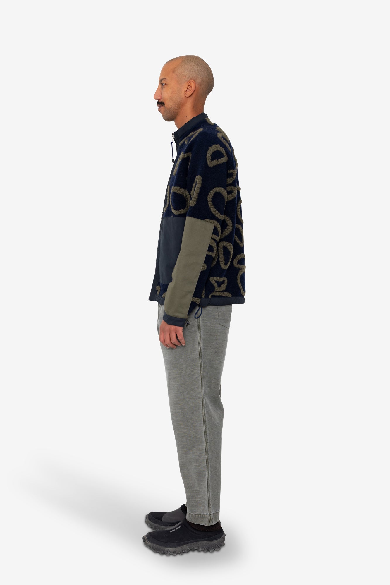 Signal Fleece - Navy Circle Jacquard