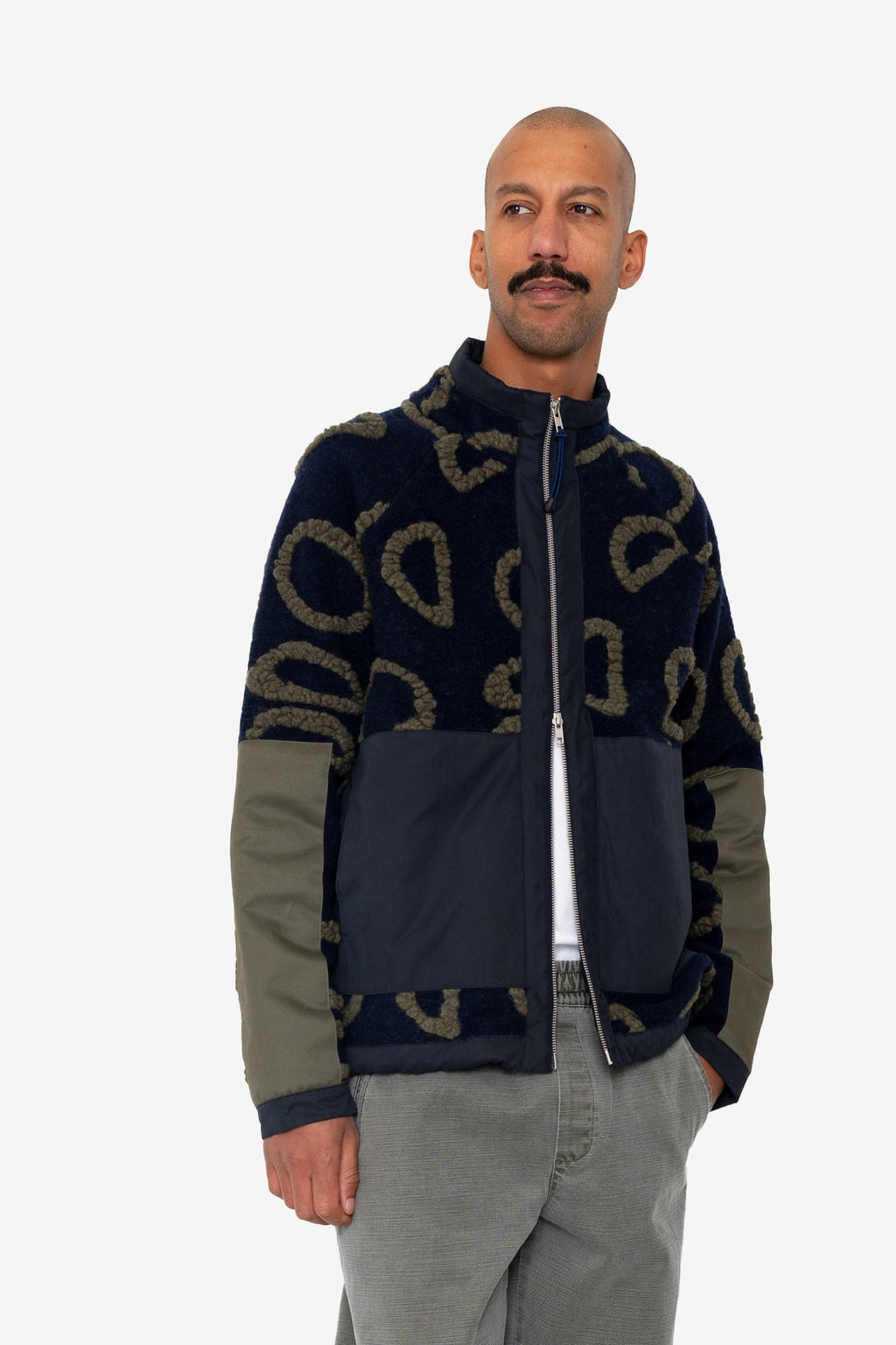 Signal Fleece - Navy Circle Jacquard