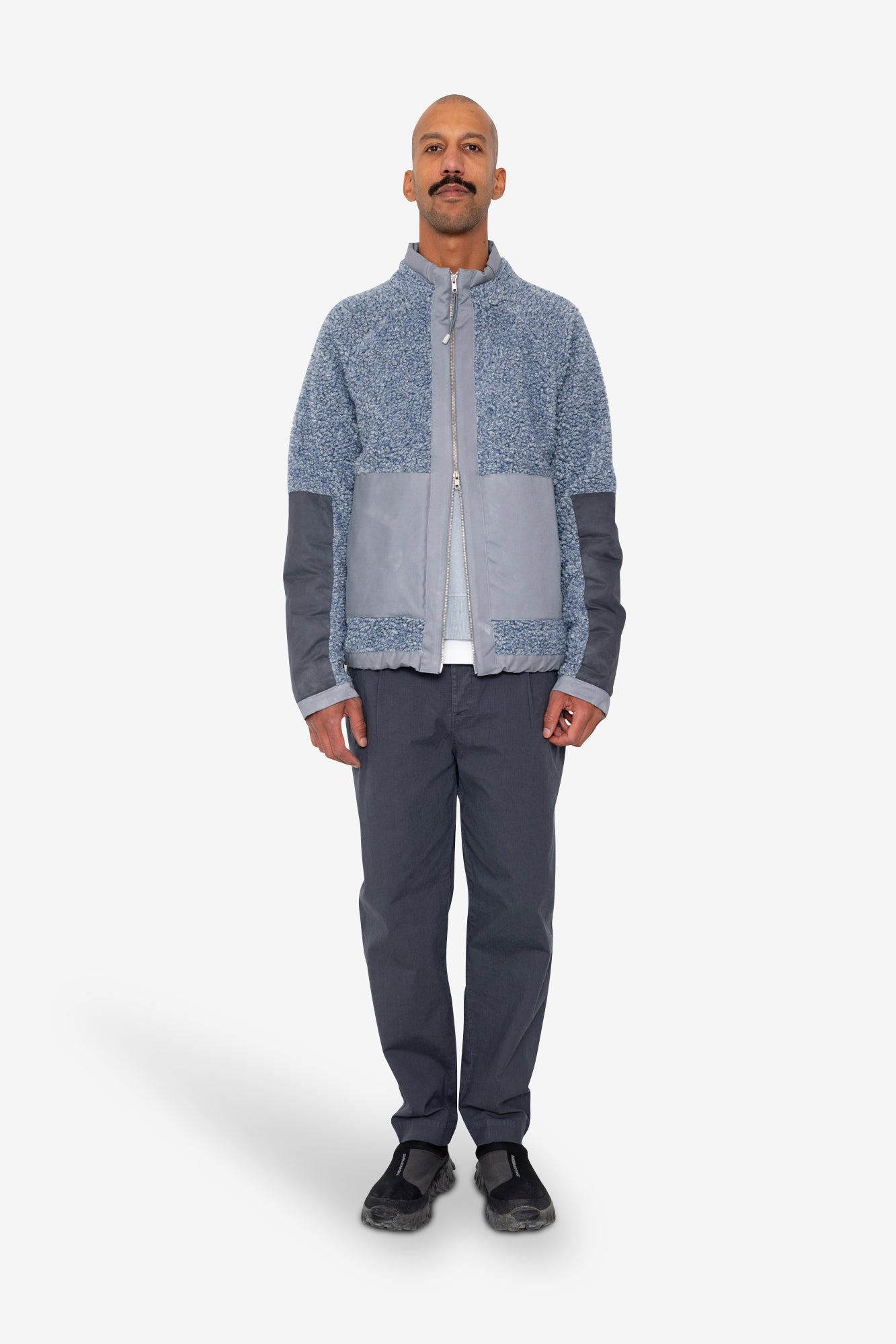 Signal Fleece - Soft Blue Curly Wool