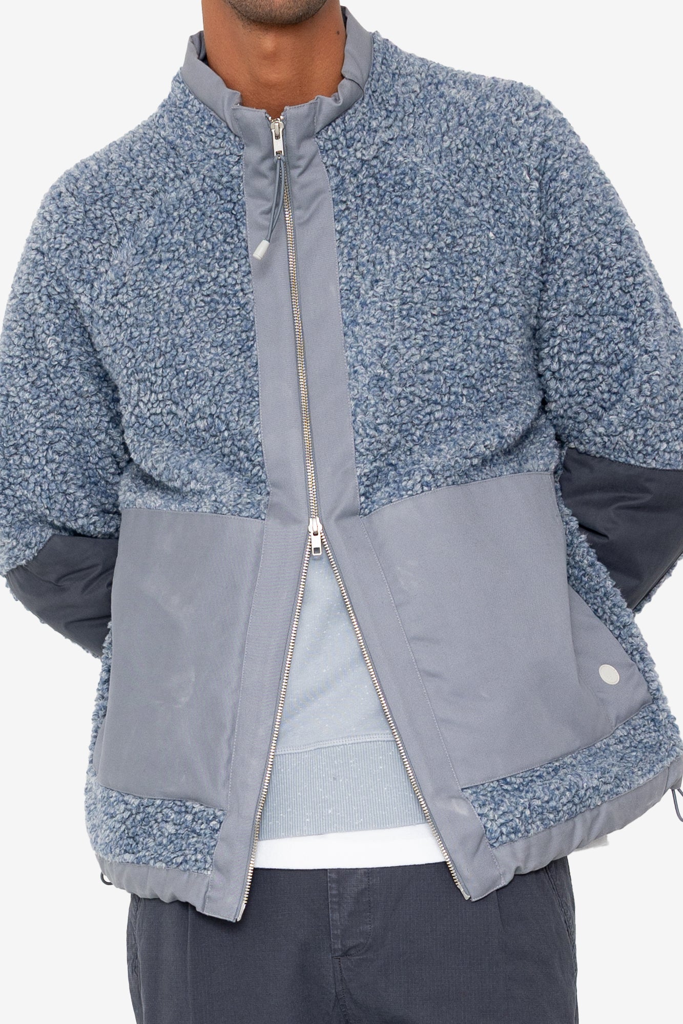 Signal Fleece - Soft Blue Curly Wool