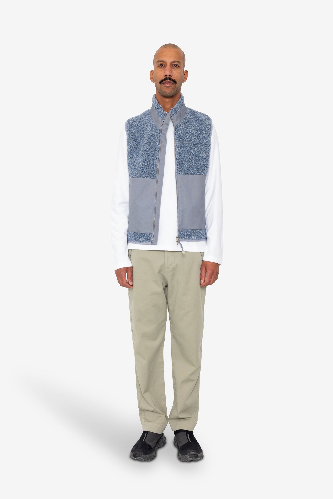 Signal Gilet - Soft Blue Curly Wool
