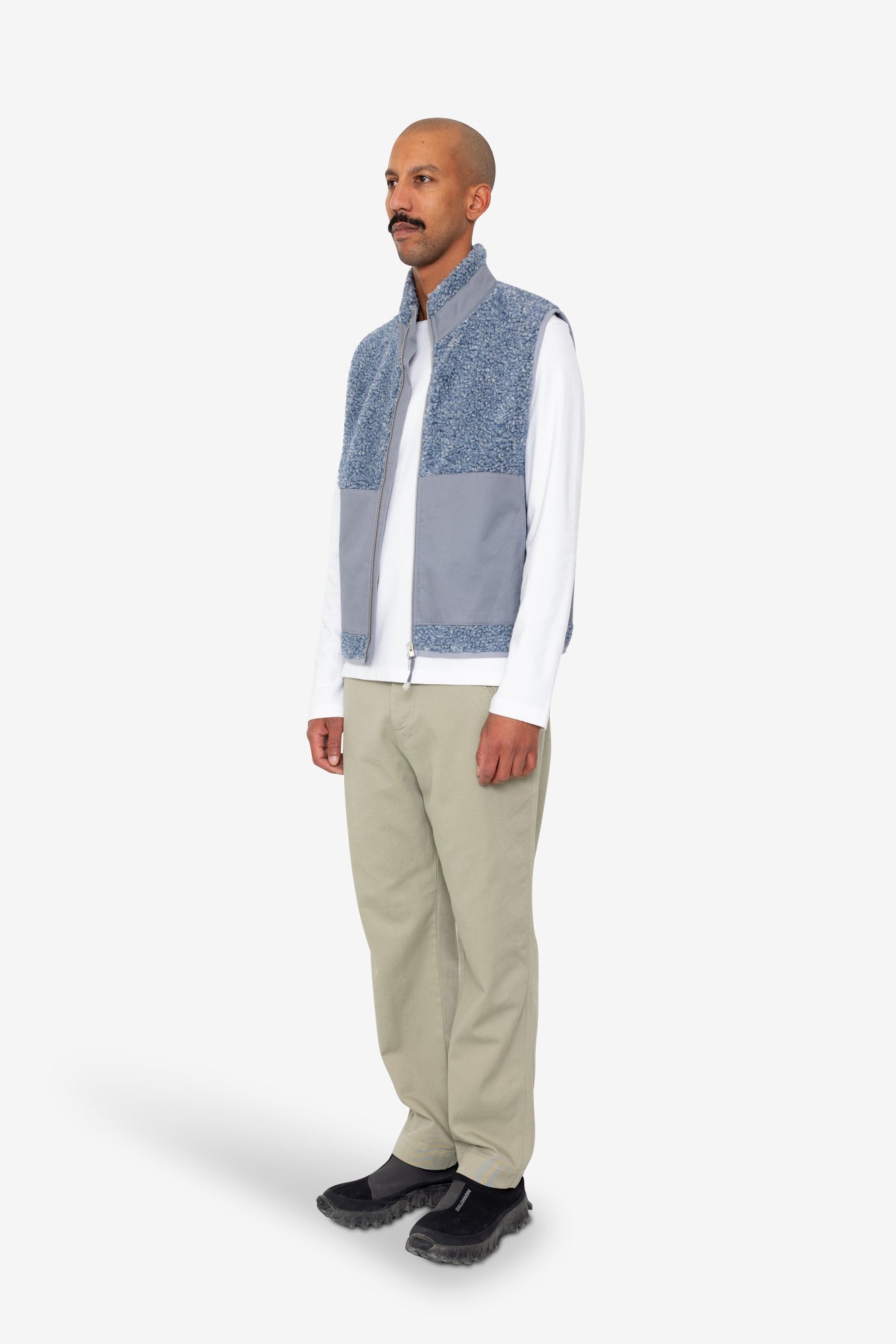 Signal Gilet - Soft Blue Curly Wool