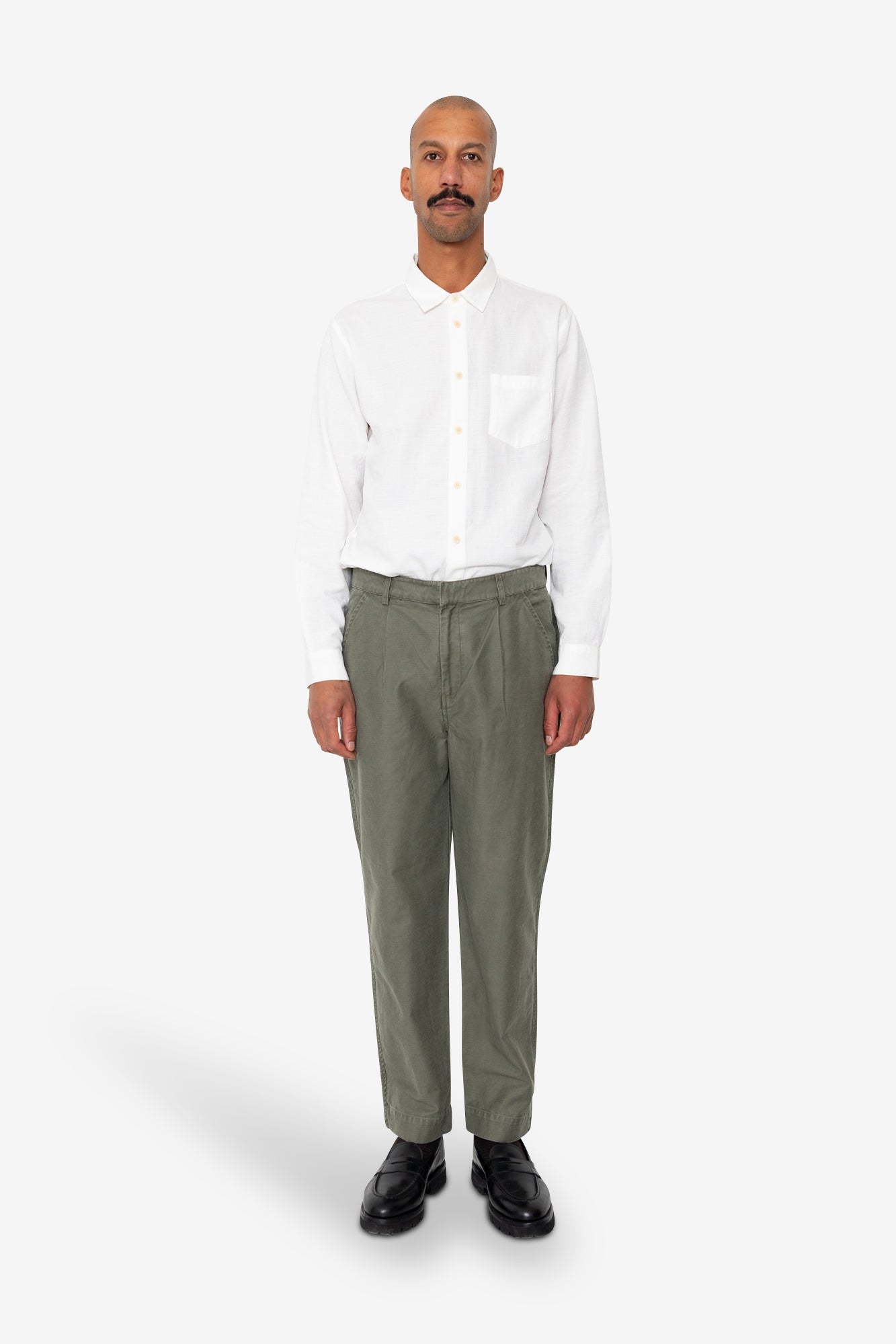 Signal Pant - Dark Olive Slub