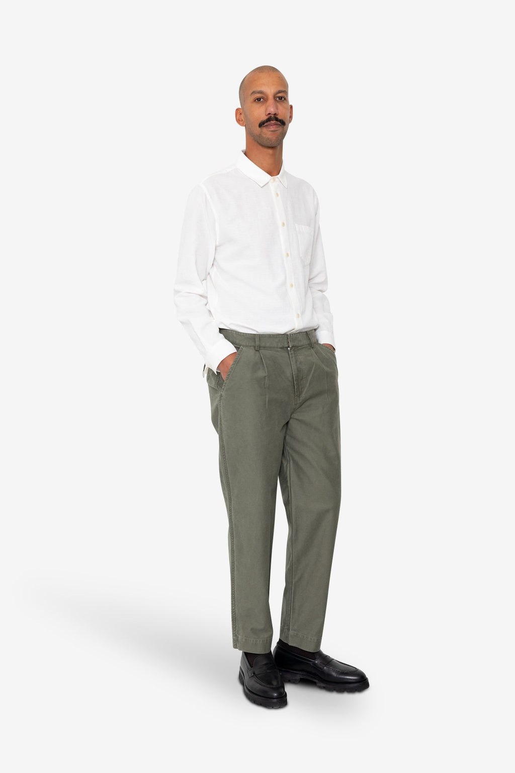 Signal Pant - Dark Olive Slub
