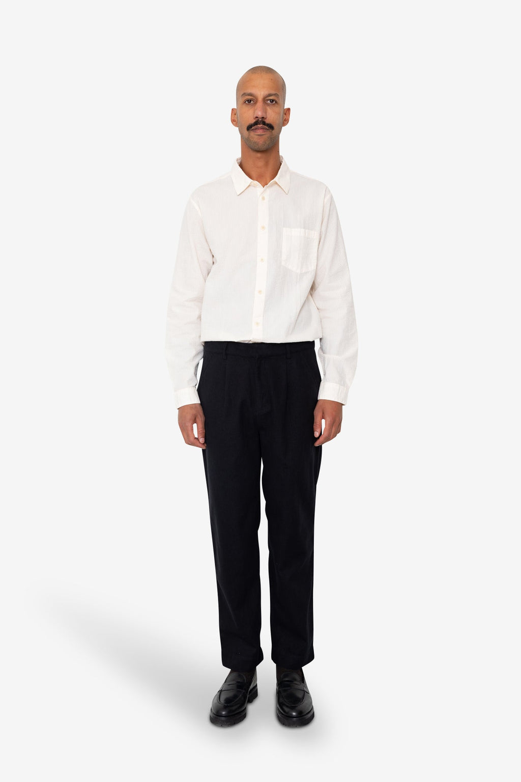 Signal Pant - Soft Black Brushed Stripe