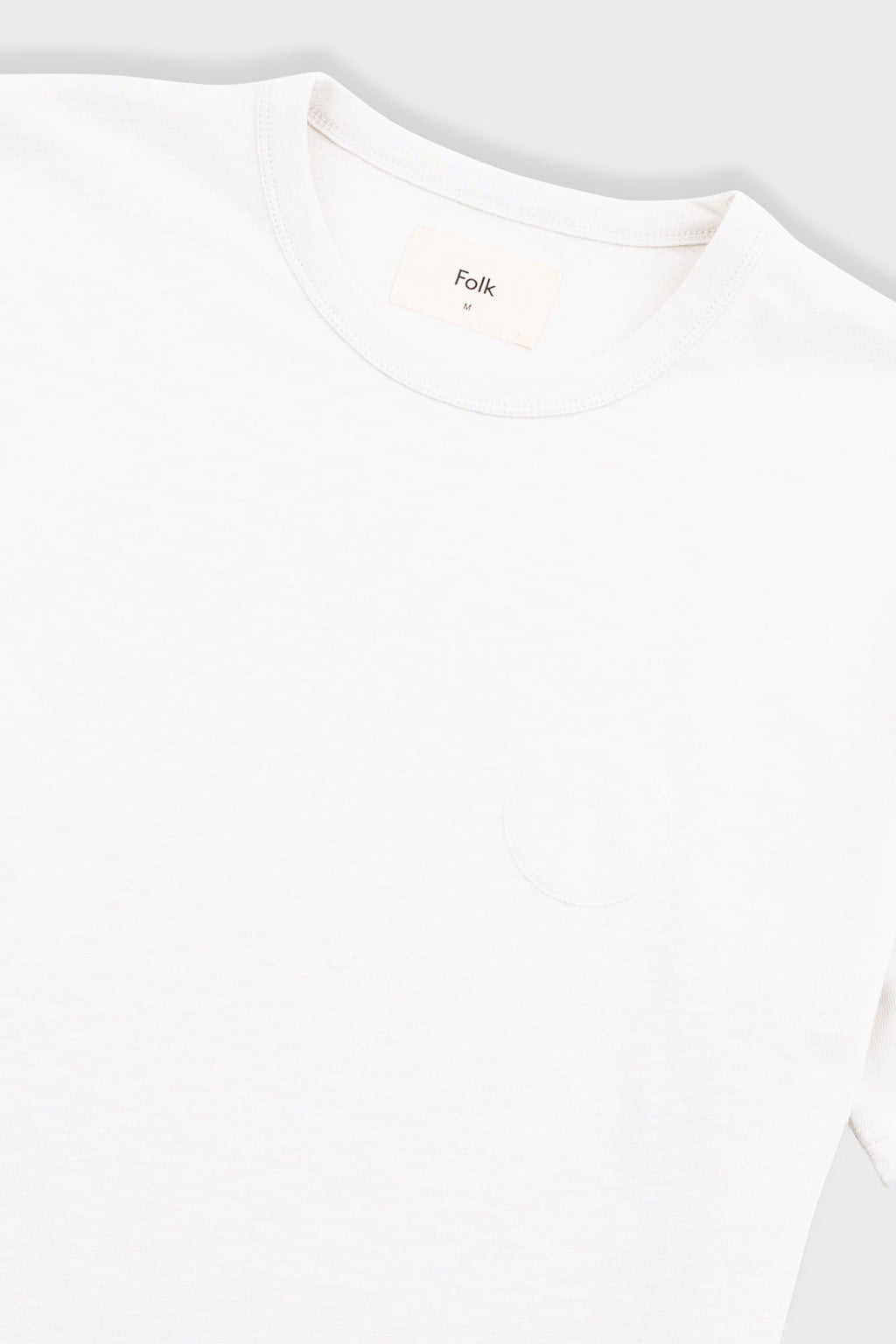 Slub Embroidered T-Shirt - Off White