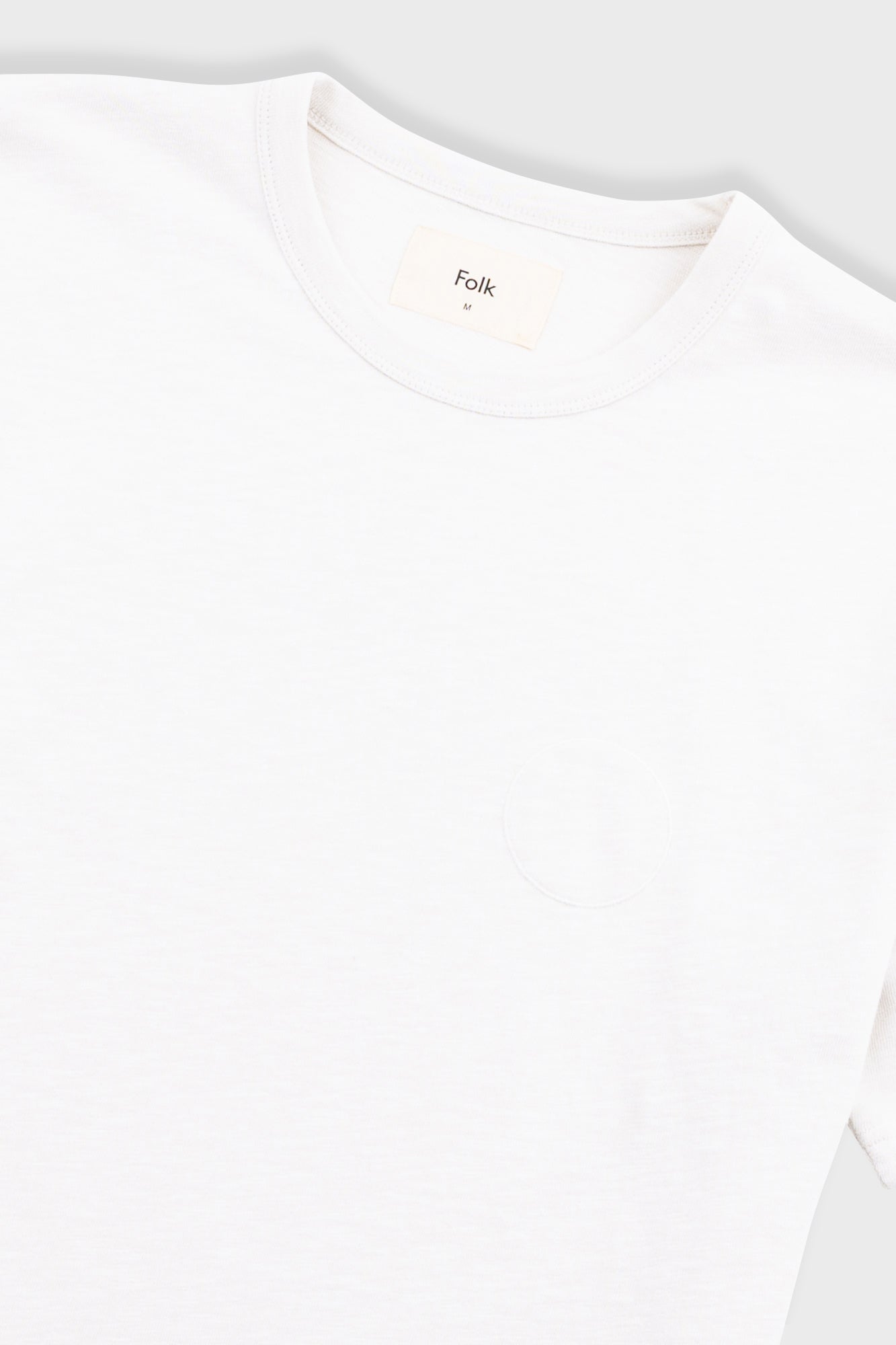 Slub Embroidered T-Shirt - Off White