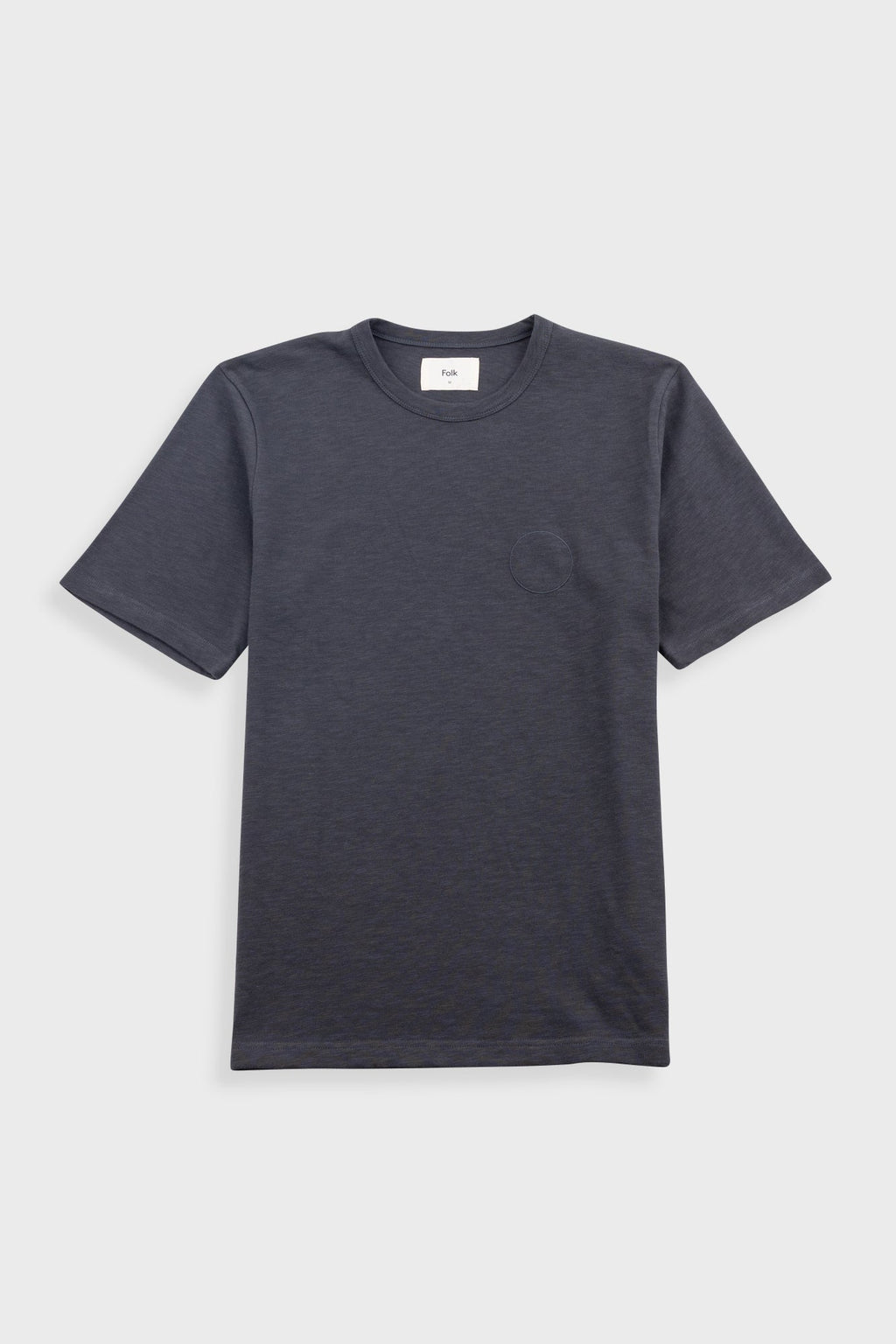Slub Embroidered T-Shirt - Soft Black