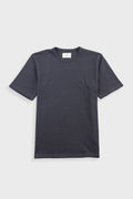 Slub Embroidered T-Shirt - Soft Black