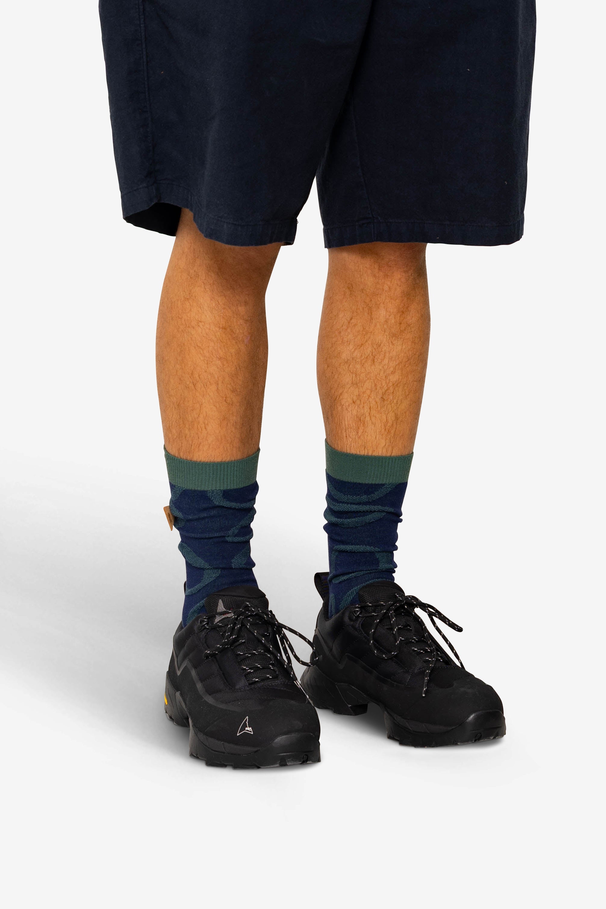 Lightweight Suiting Sock - Navy / Khaki