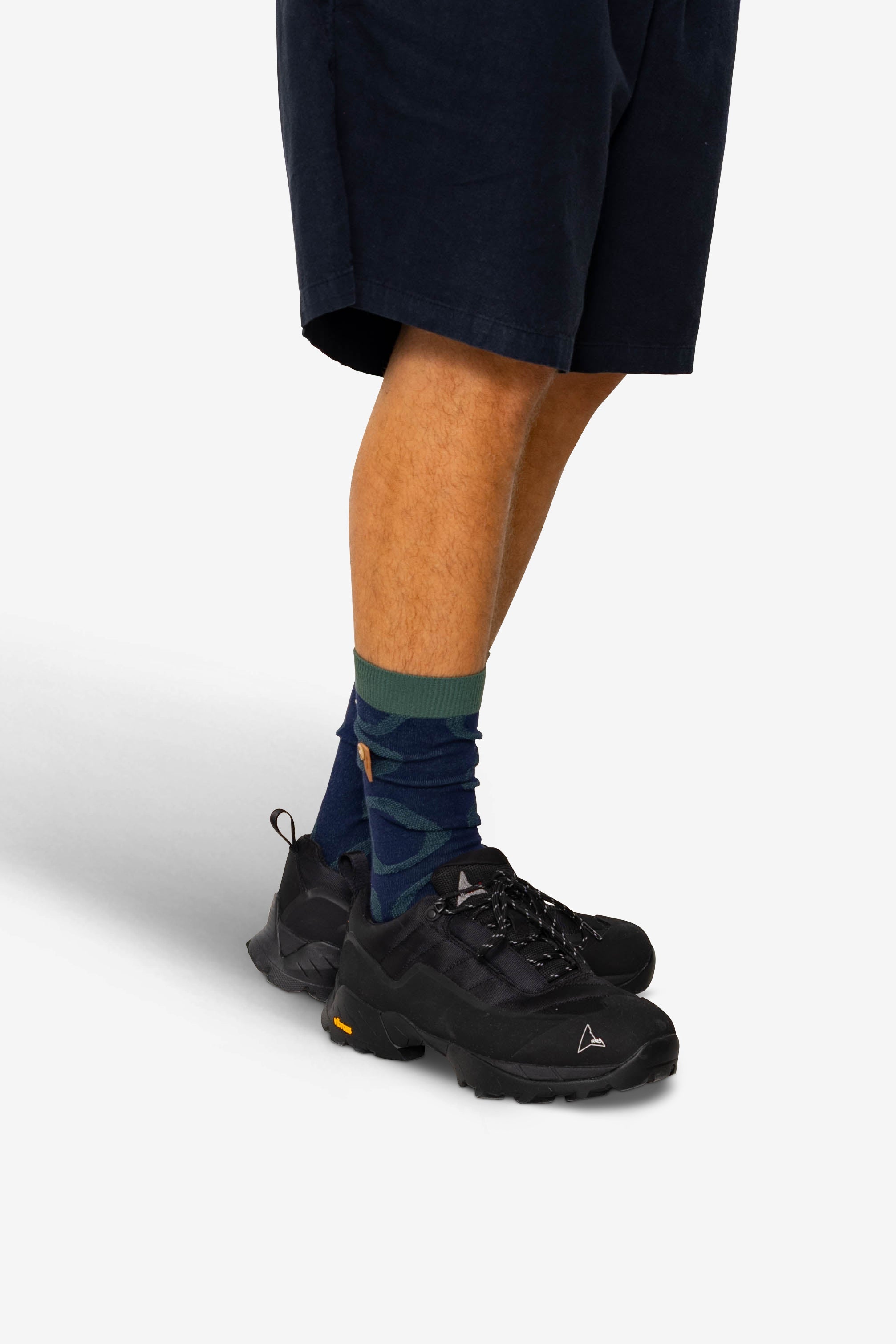 Lightweight Suiting Sock - Navy / Khaki