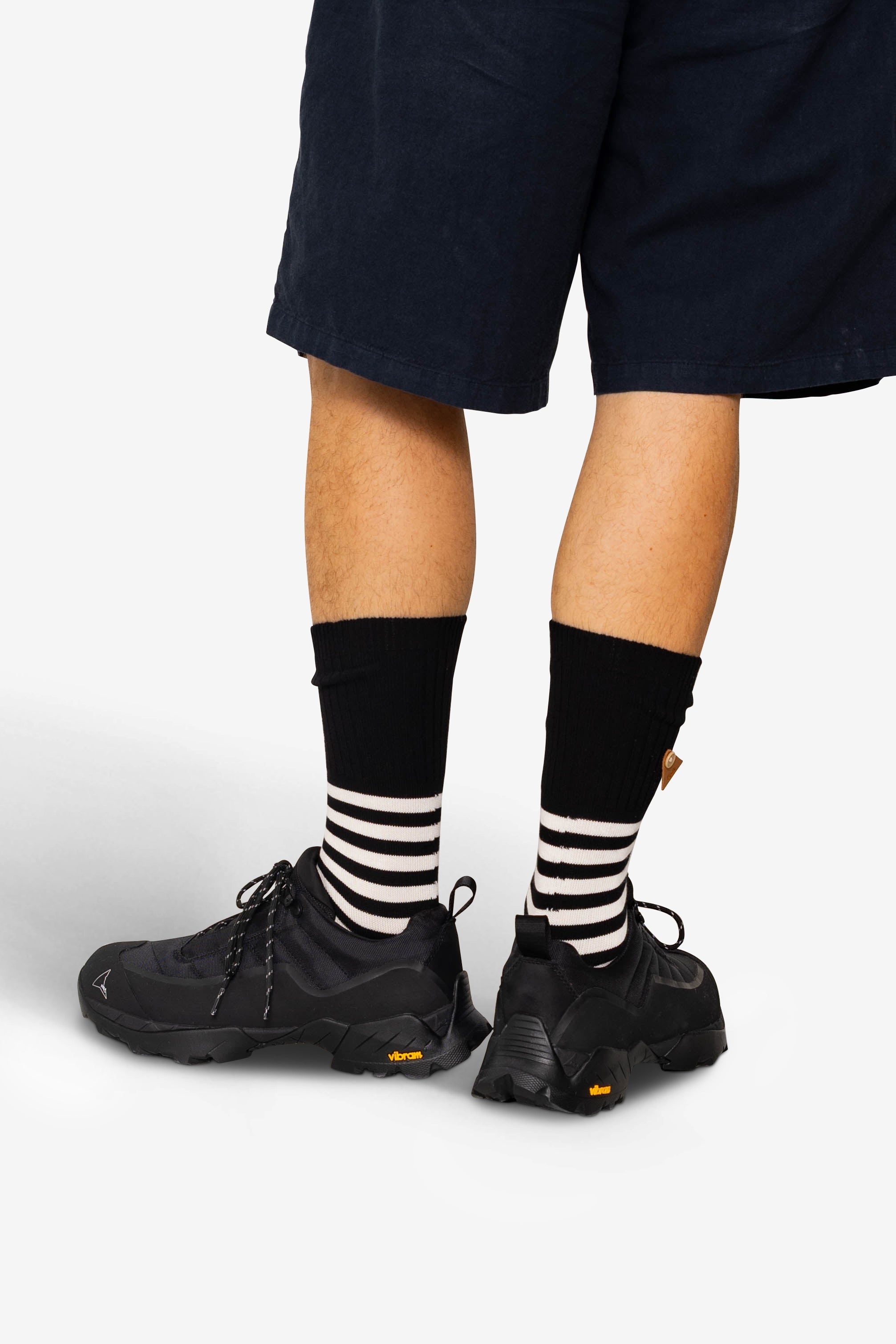 Striped Socks - Black / Ecru