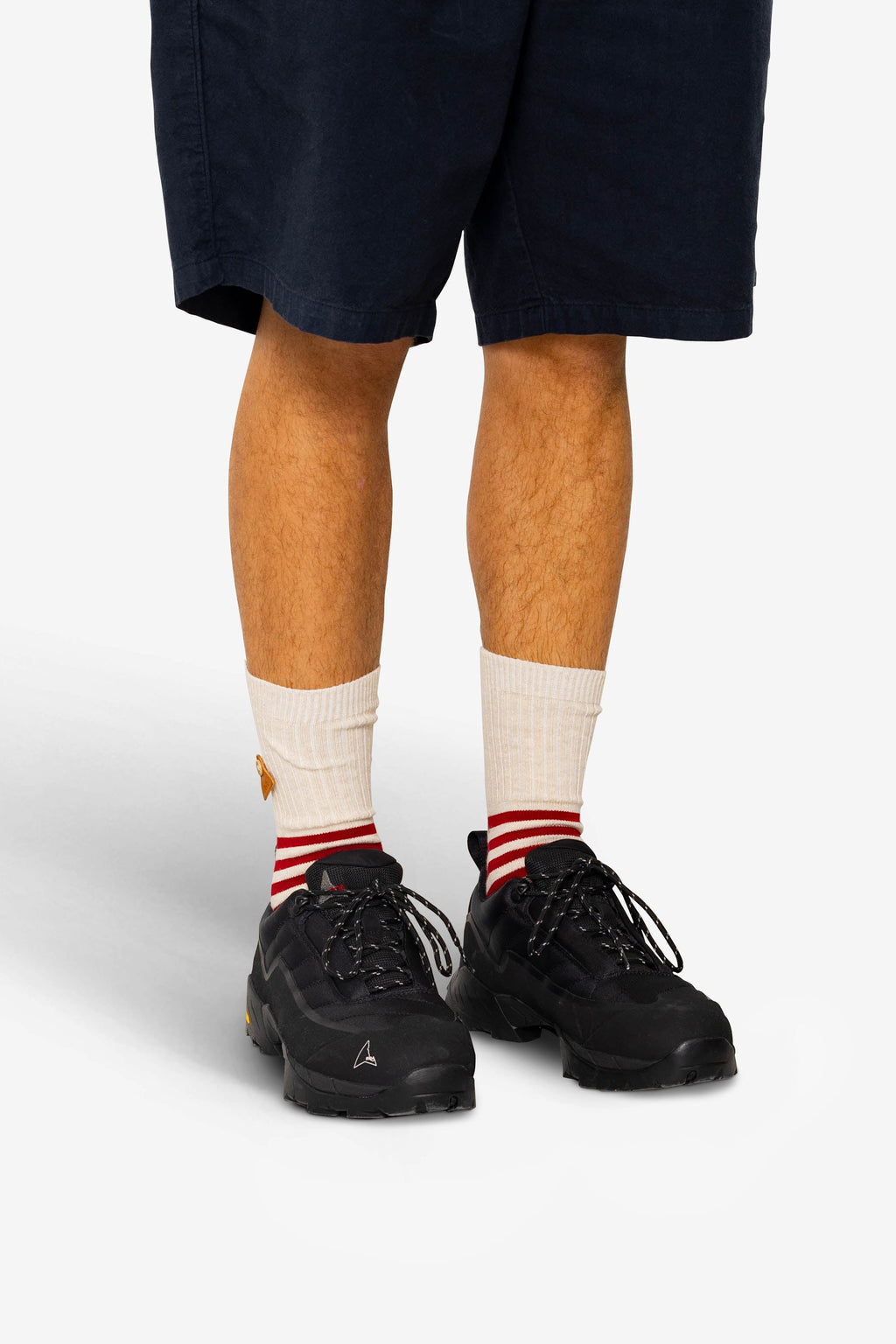 Striped Socks - Crimson / Stone
