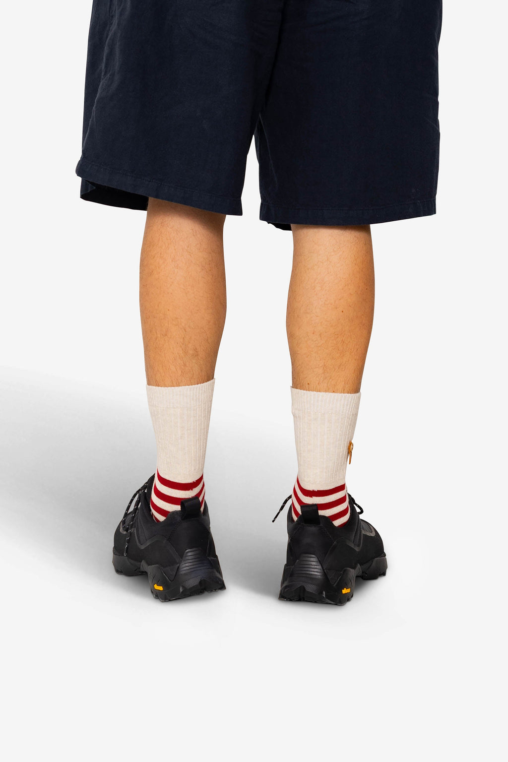 Striped Socks - Crimson / Stone