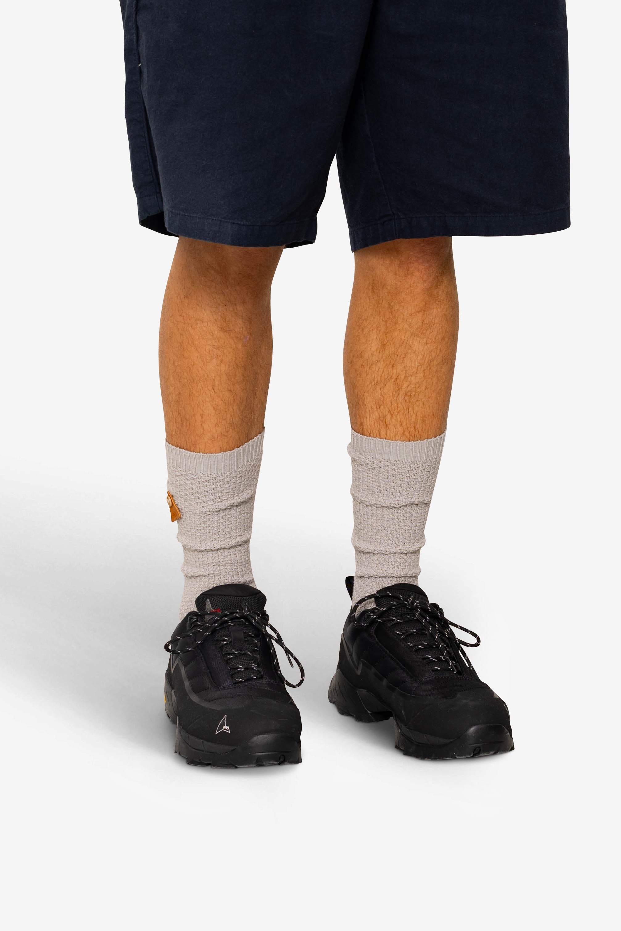 Waffle Socks - Silver Grey