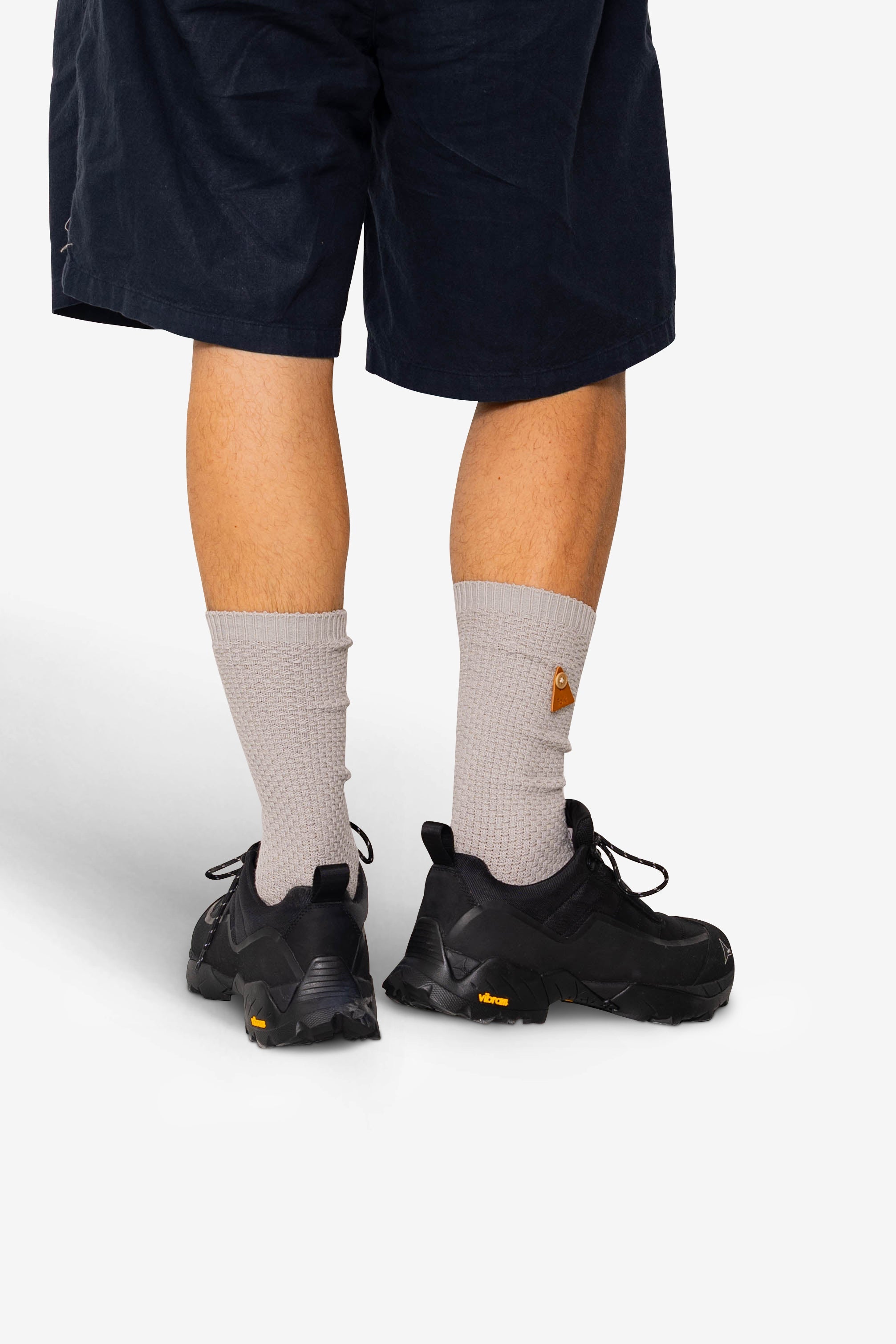Waffle Socks - Silver Grey
