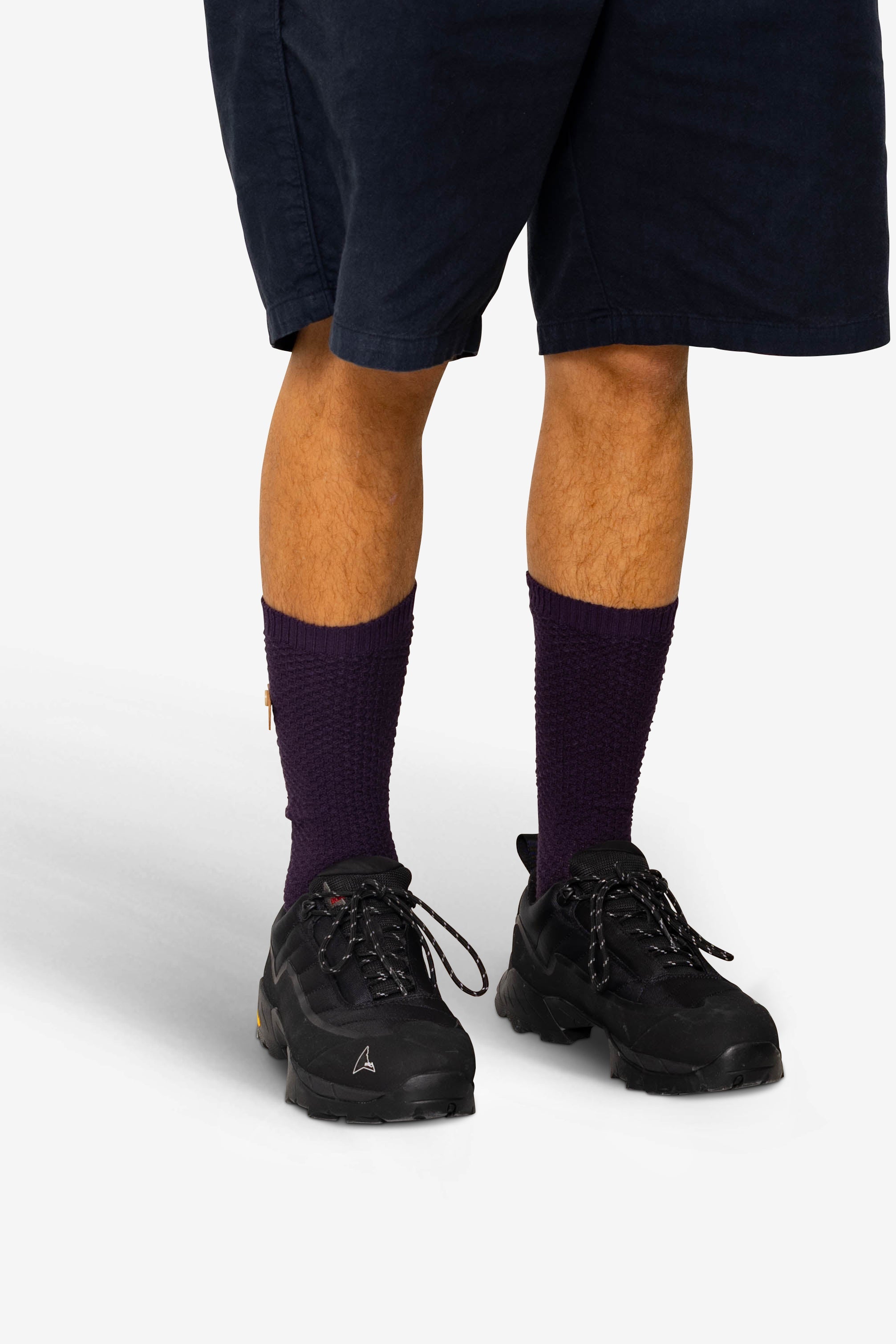 Waffle Socks - Black Cherry