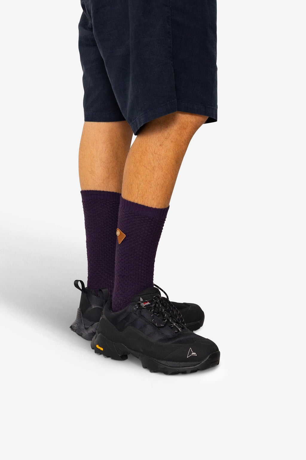 Waffle Socks - Black Cherry