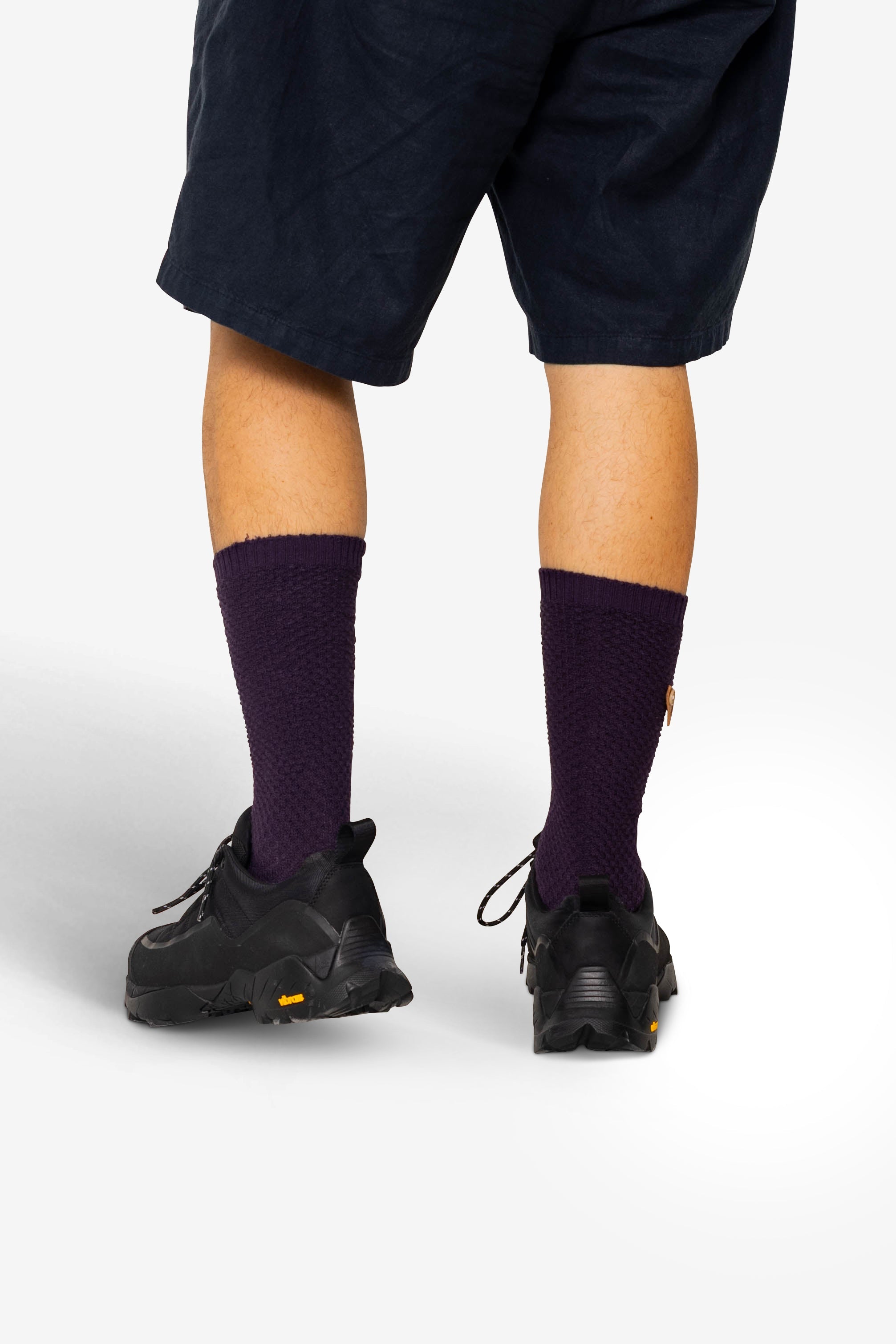 Waffle Socks - Black Cherry