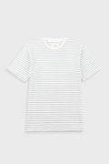 Short Sleeve Textured Stripe T-Shirt - Ecru / Misty Green