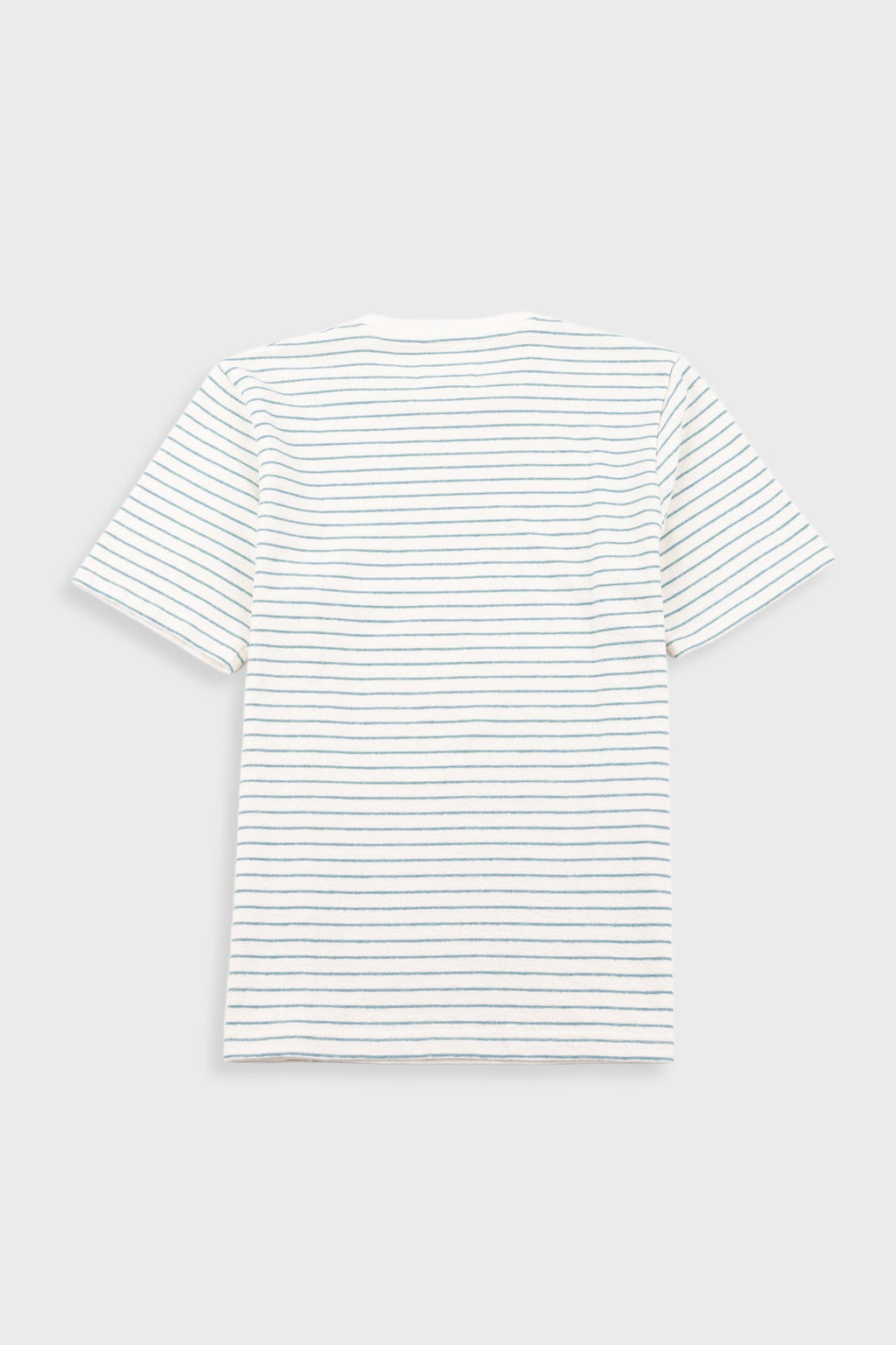 Short Sleeve Textured Stripe T-Shirt - Ecru / Misty Green