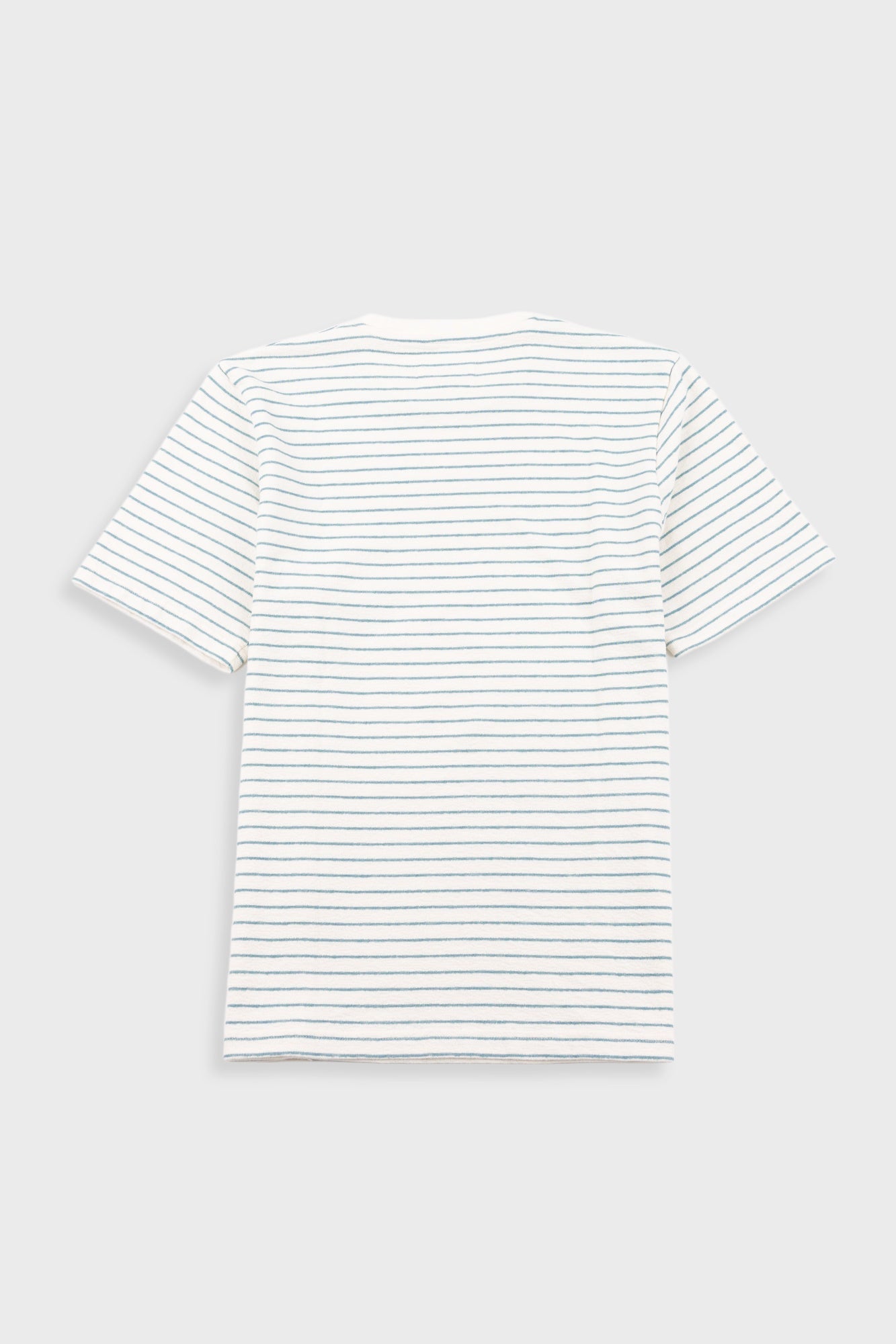 Short Sleeve Textured Stripe T-Shirt - Ecru / Misty Green