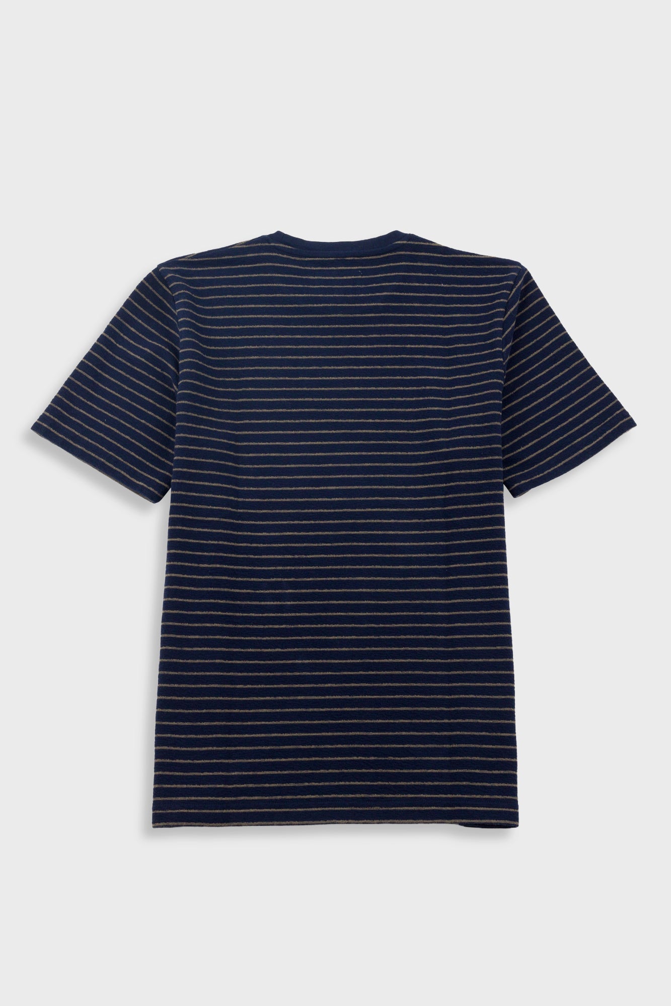 Short Sleeve Textured Stripe T-Shirt - Navy / Olive