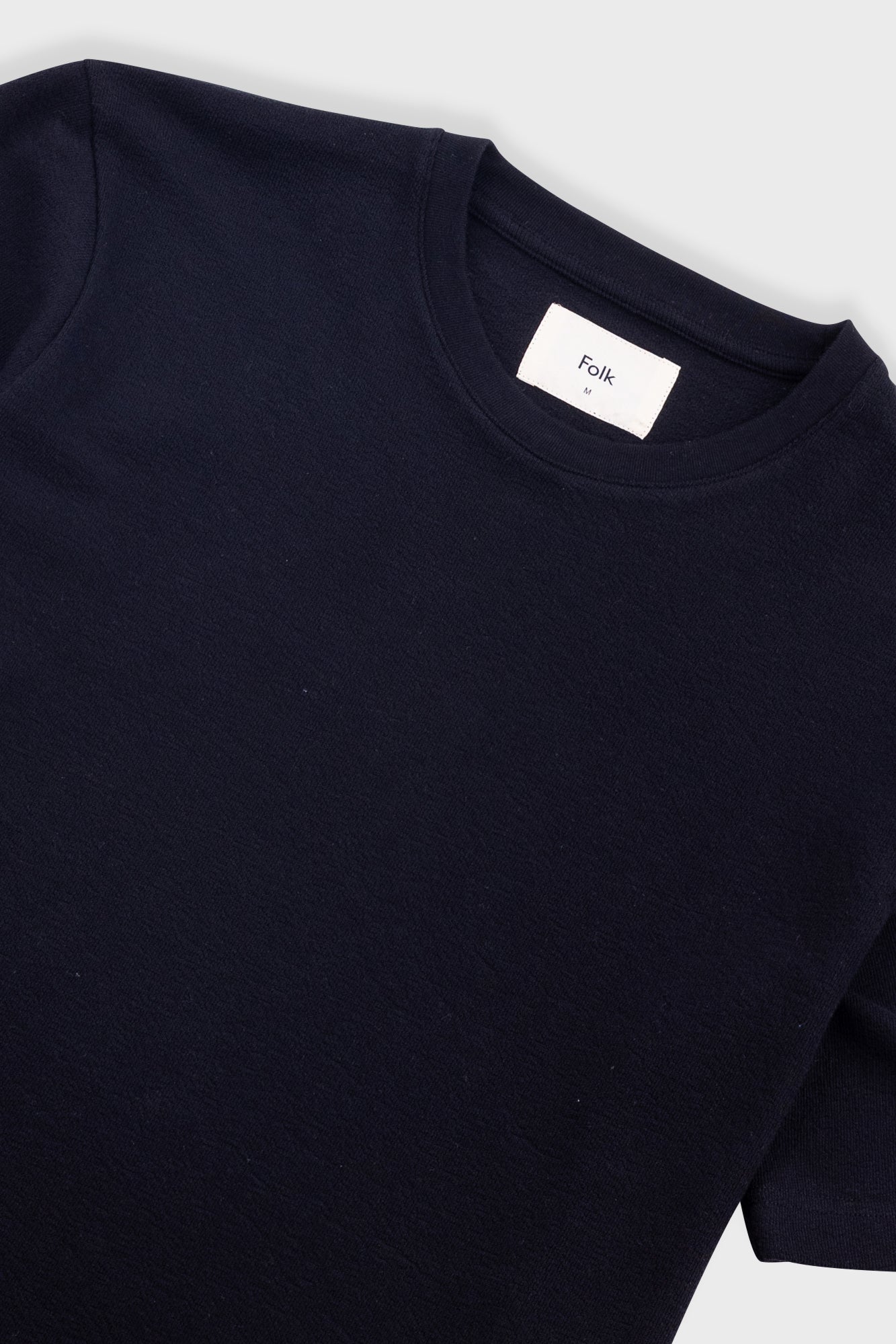 Short Sleeve Textured T-Shirt - Black
