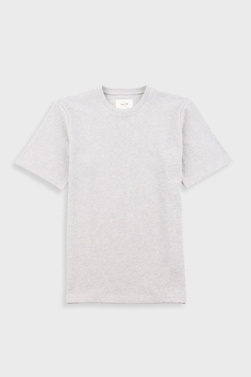 Short Sleeve Textured T-Shirt - Light Grey Melange