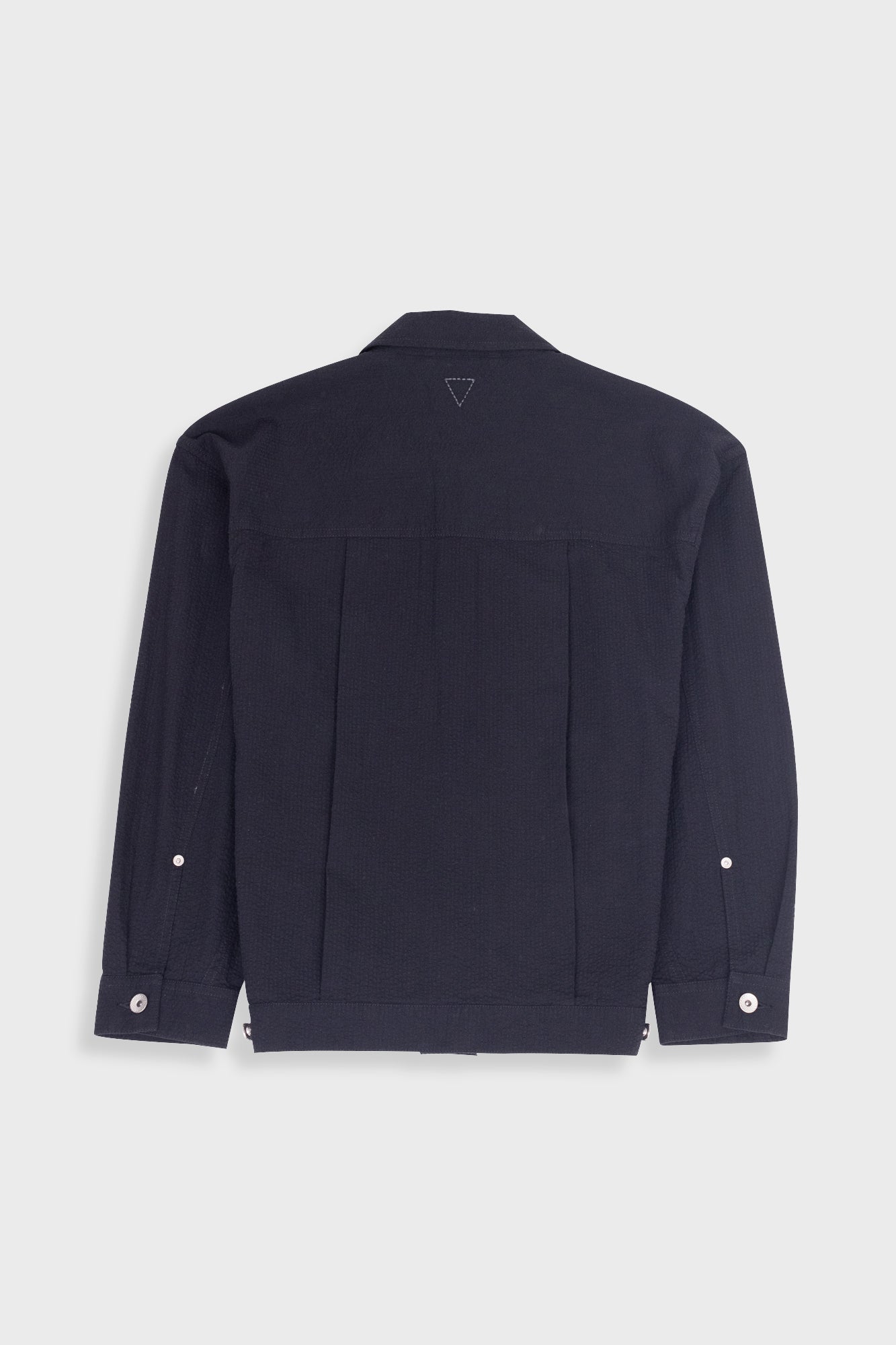 Trucker Jacket - Black Seersucker