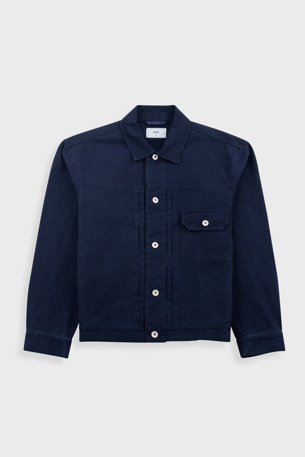 Trucker Jacket - Deep Indigo Herringbone