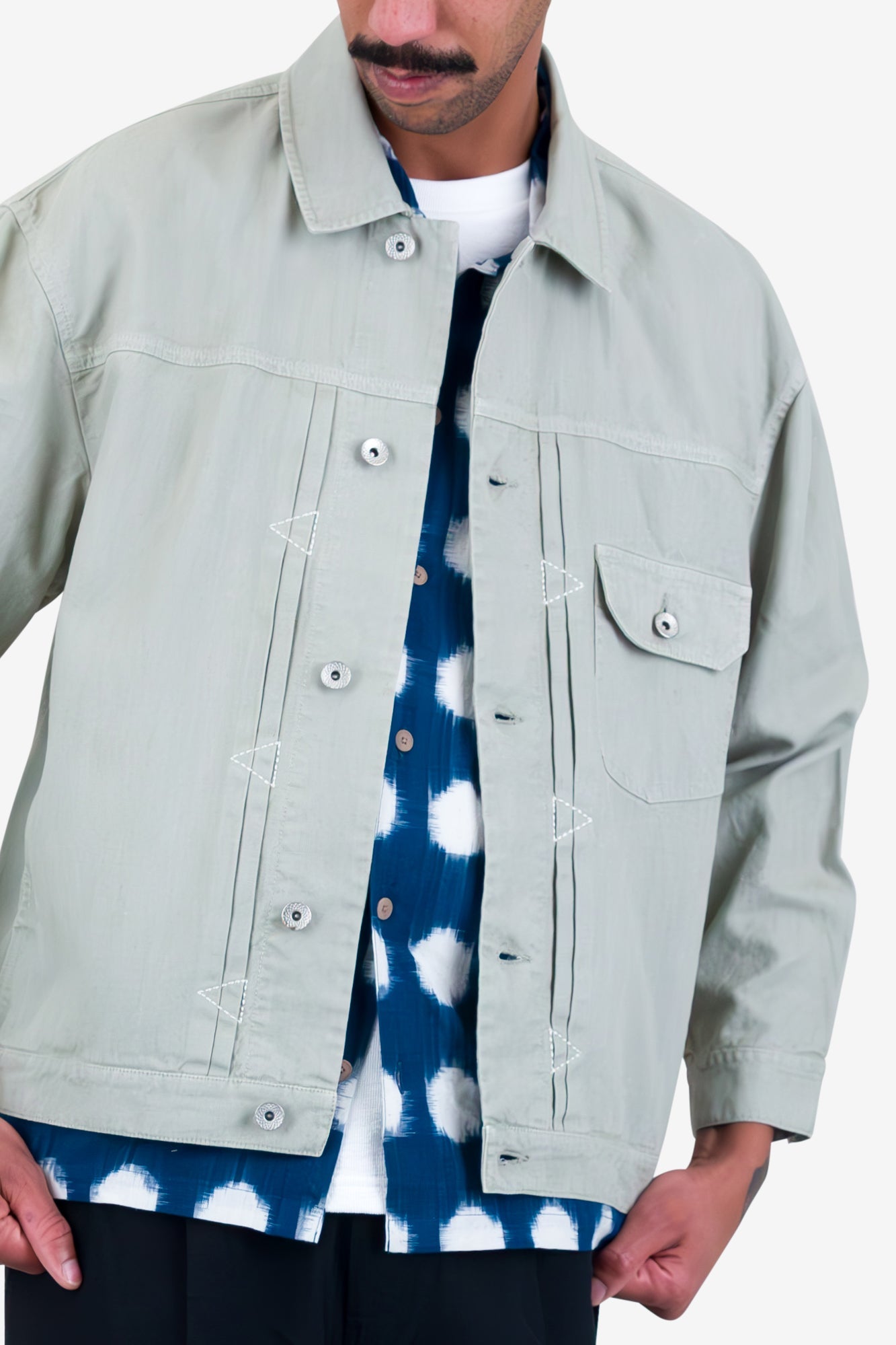 Trucker Jacket - Light Sage