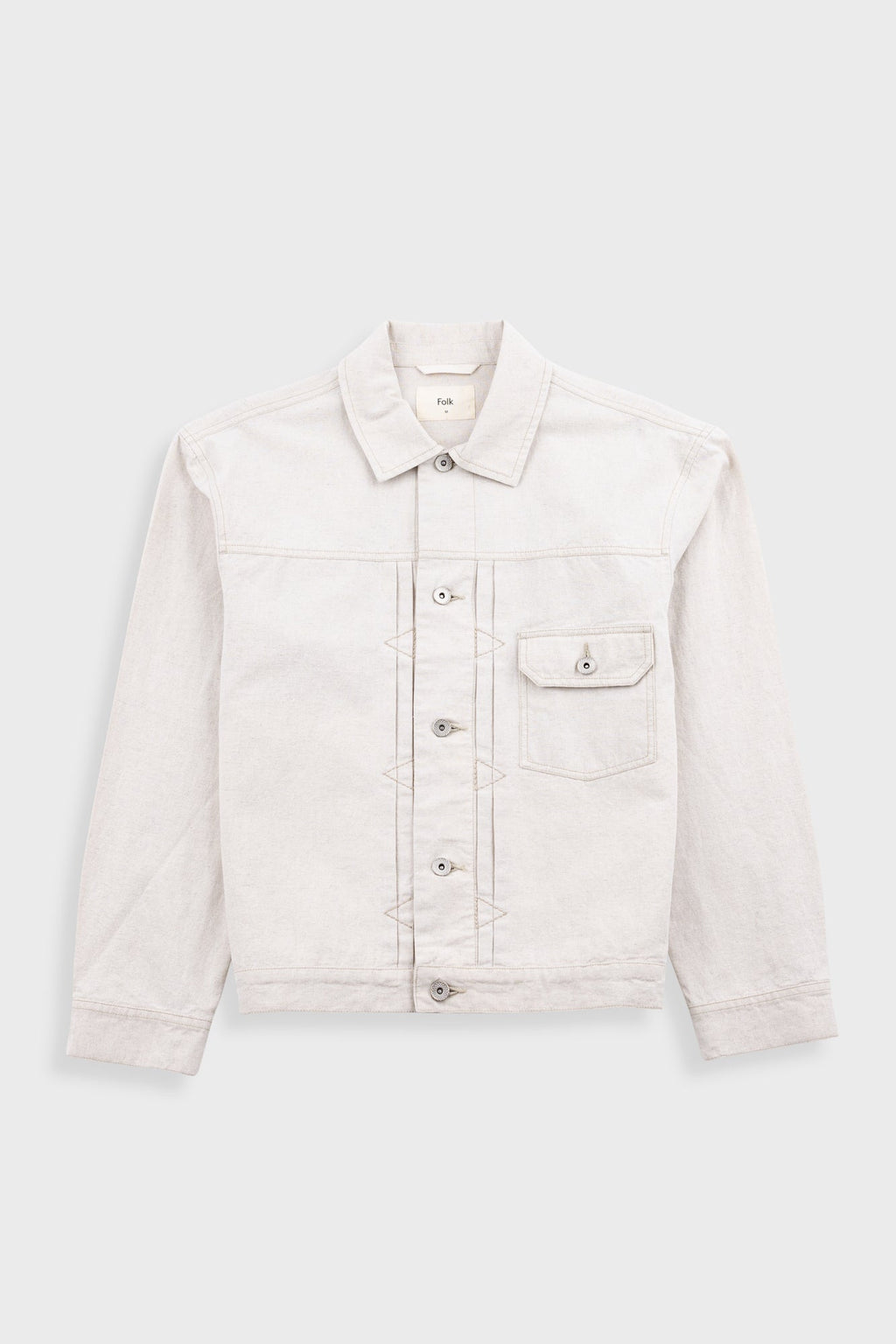 Trucker Jacket - Natural Linen Cotton Canvas