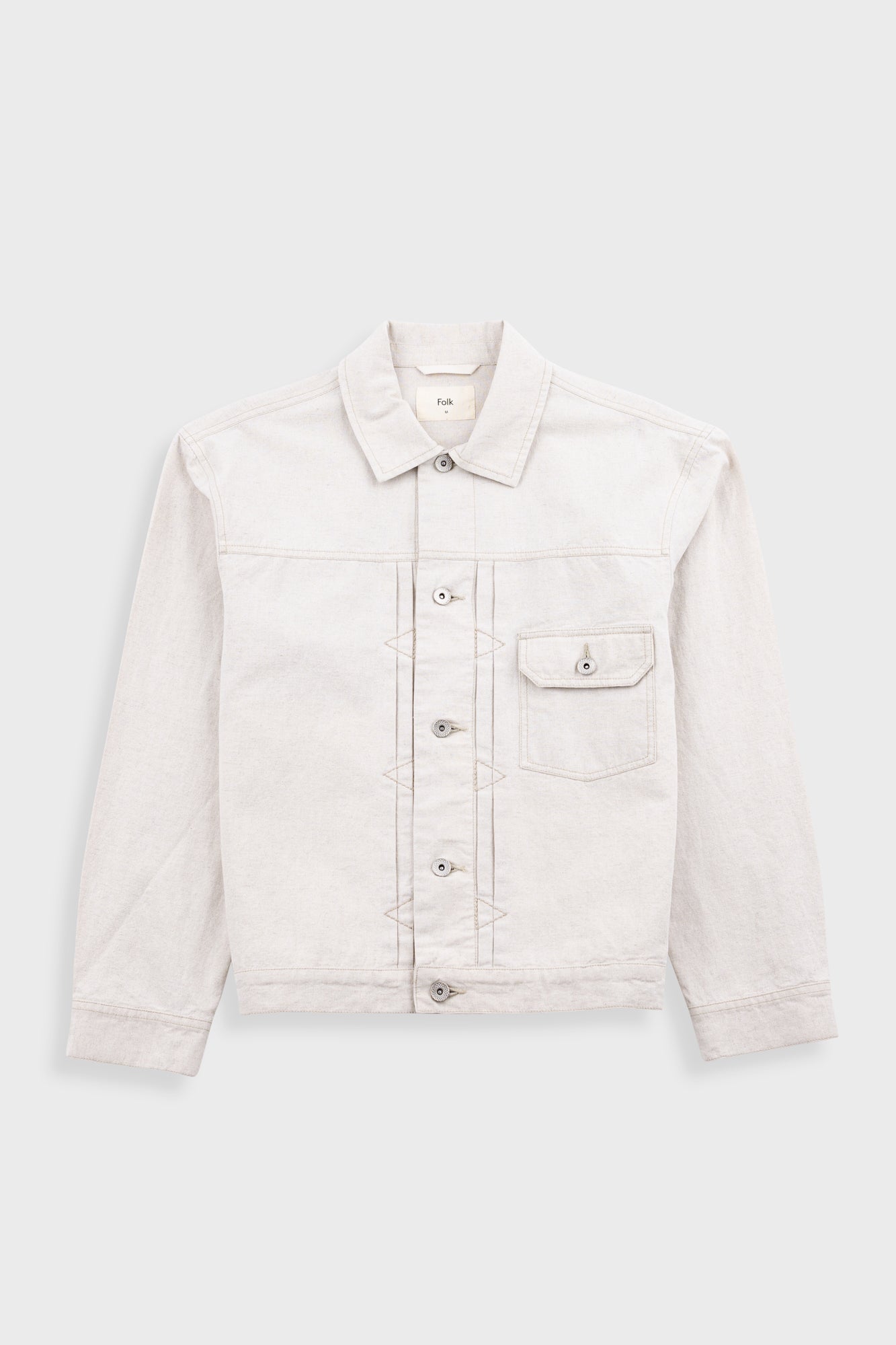 Trucker Jacket - Natural Linen Cotton Canvas