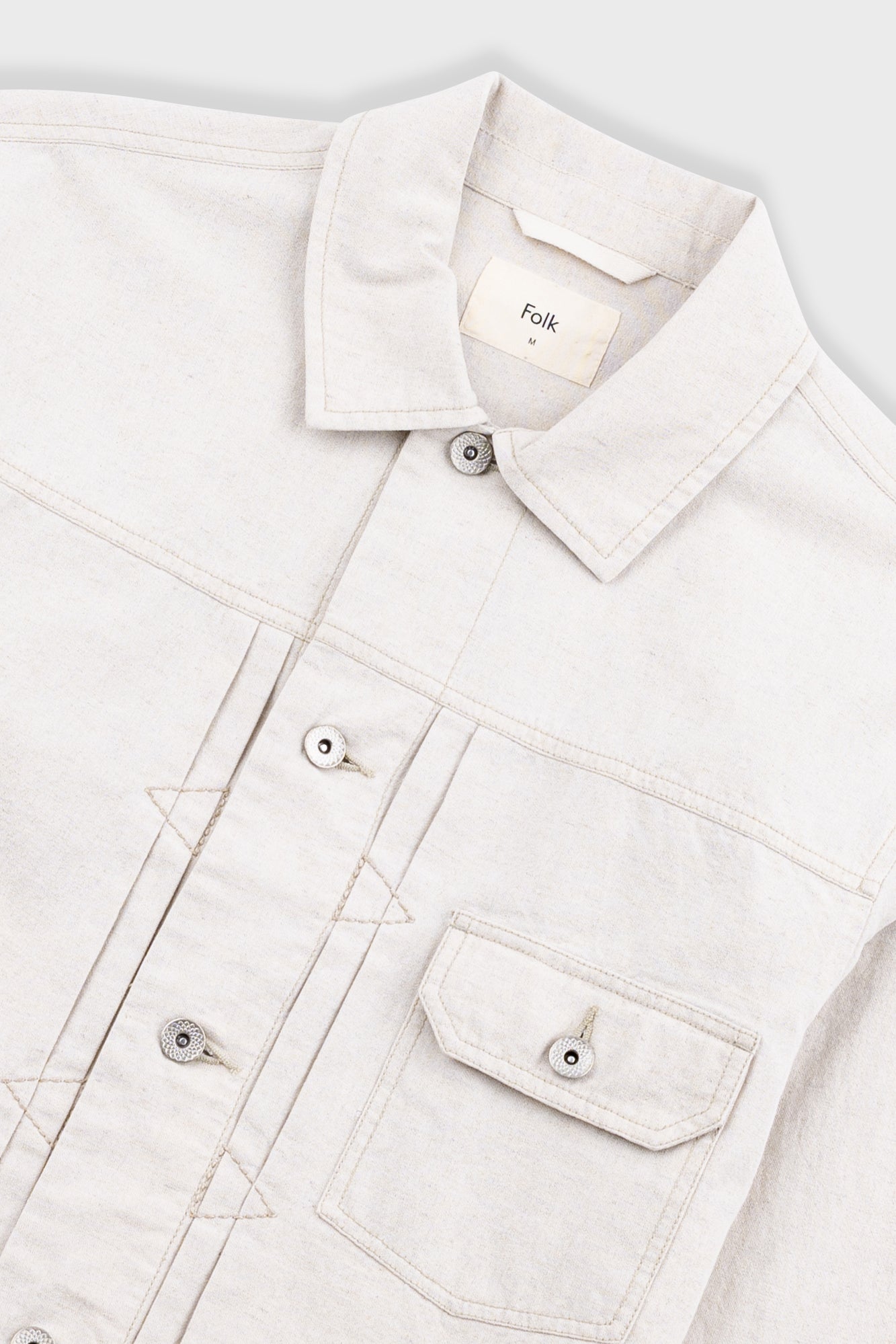Trucker Jacket - Natural Linen Cotton Canvas