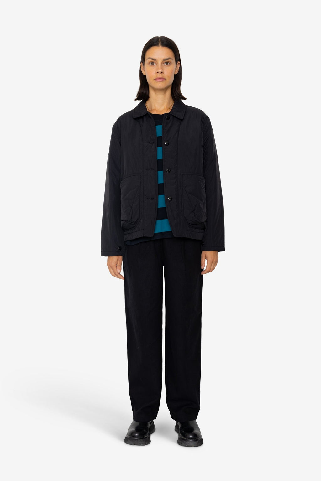 Wadded Prism Jacket - Black Nylon
