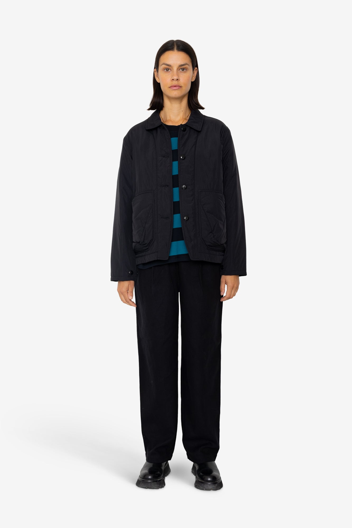 Wadded Prism Jacket - Black Nylon