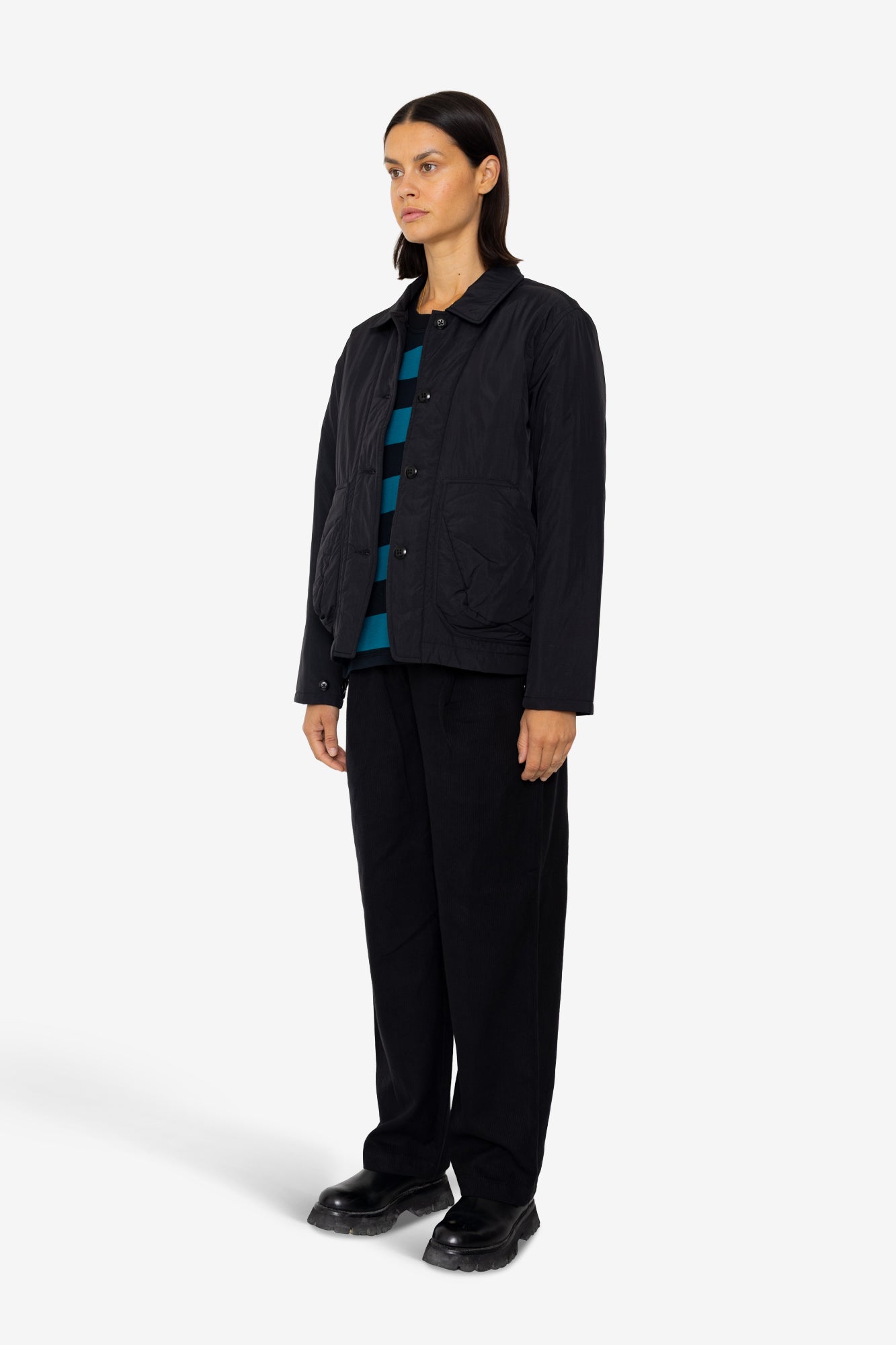 Wadded Prism Jacket - Black Nylon